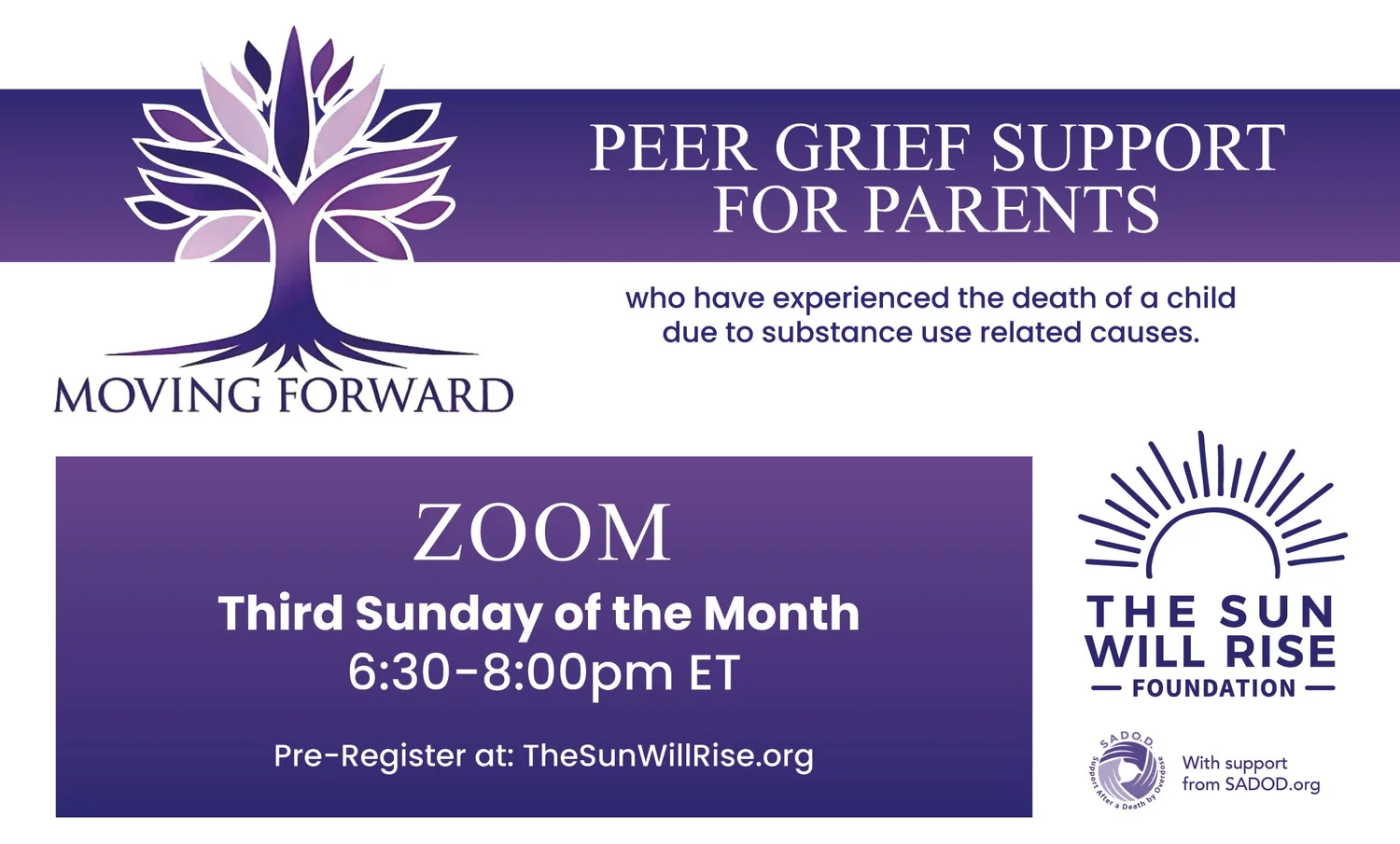 Grief Group Pre-Registration — The Sun Will Rise Foundation