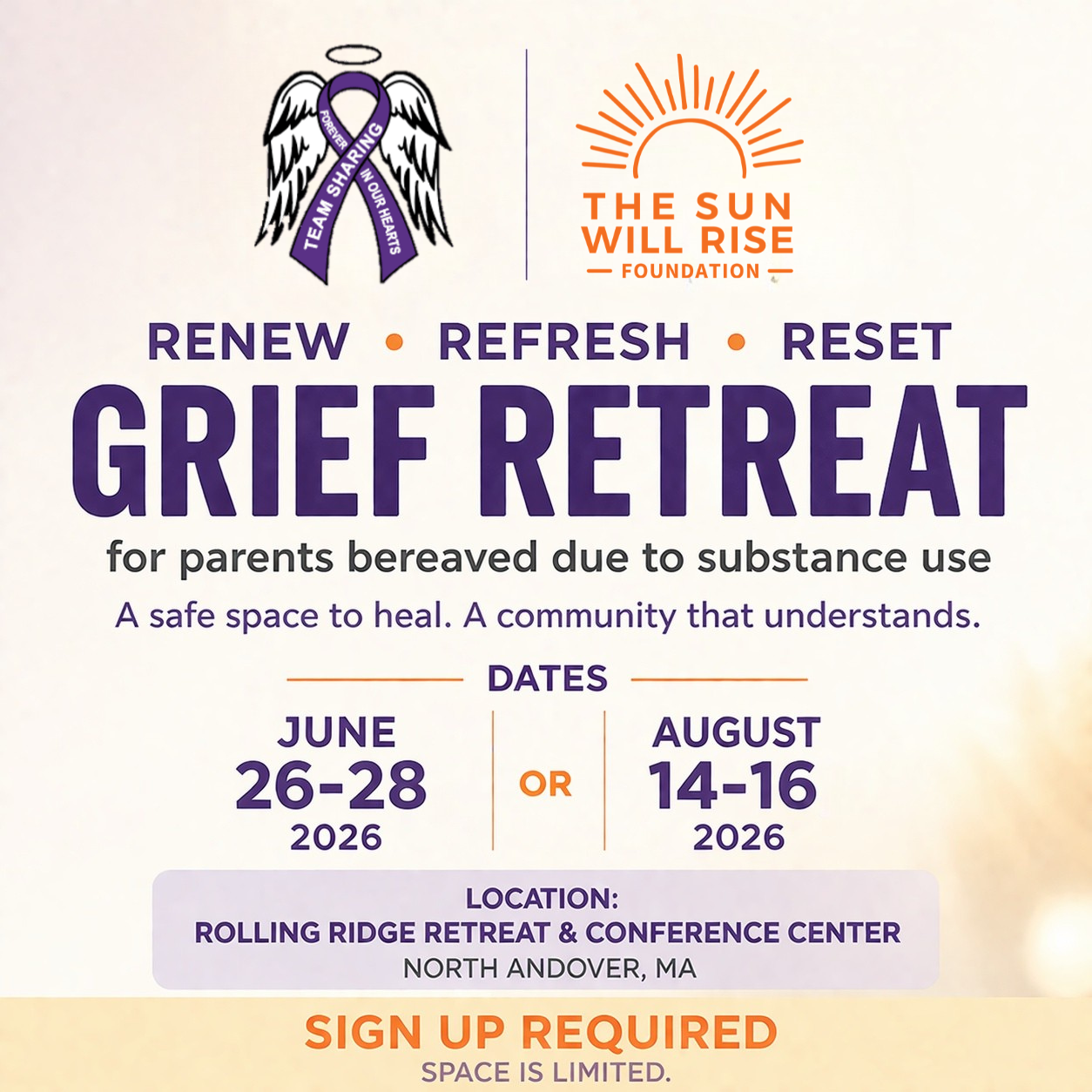 Renew, Refresh, Reset Grief Retreat for Bereaved Parents (Copy)