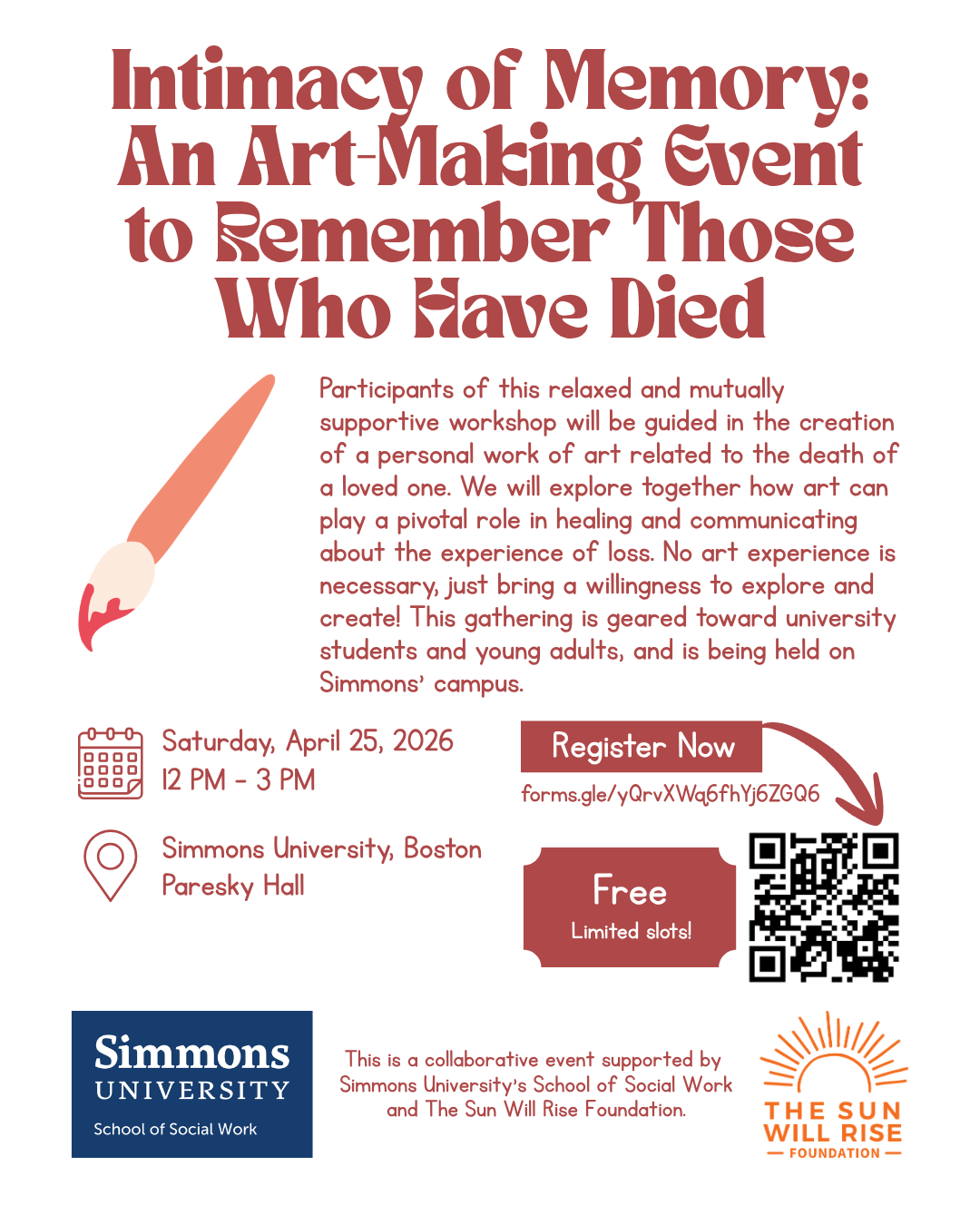 Intimacy of Memory An Art-Making Event to Remember Those Who Have Died