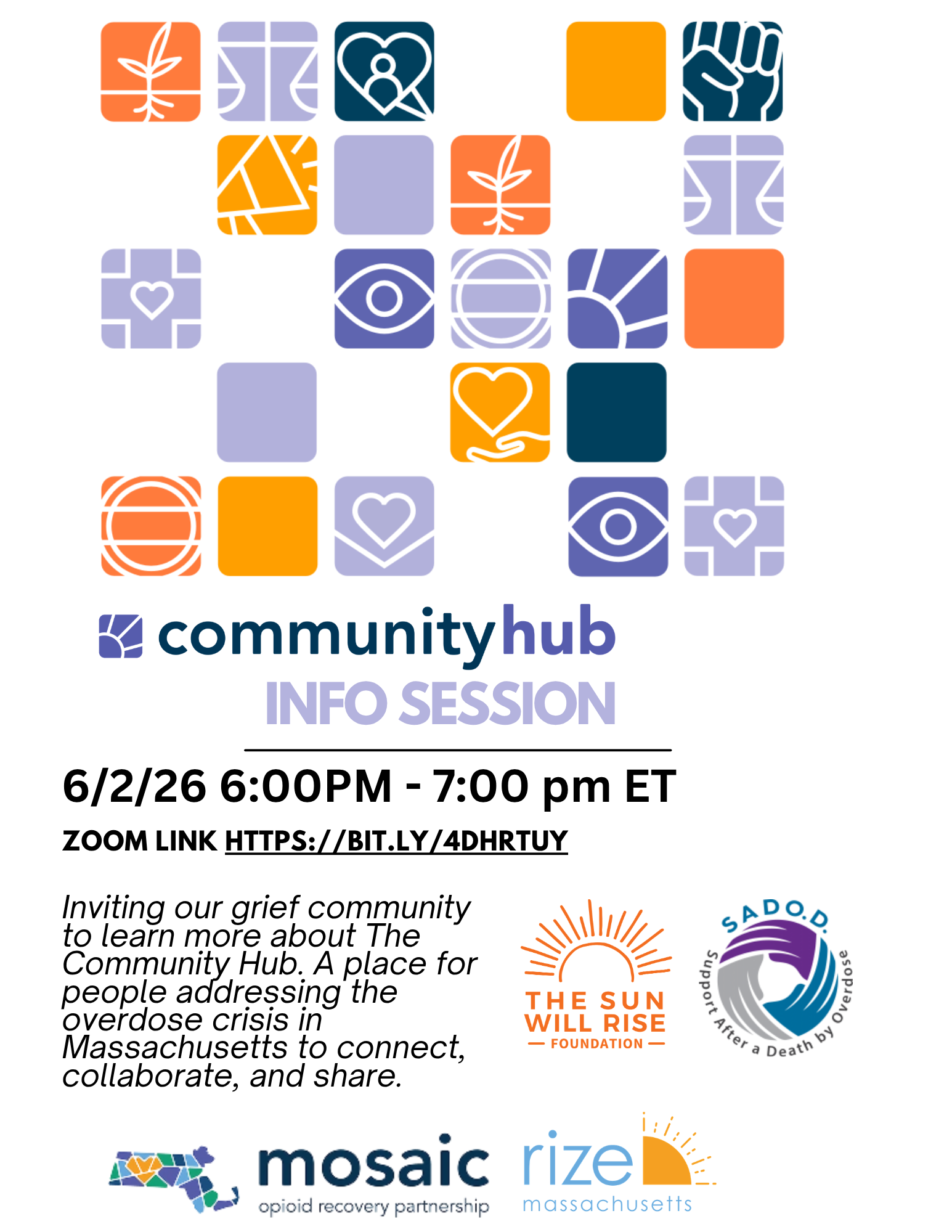 COMMUNITY HUB VIRTUAL INFO SESSION