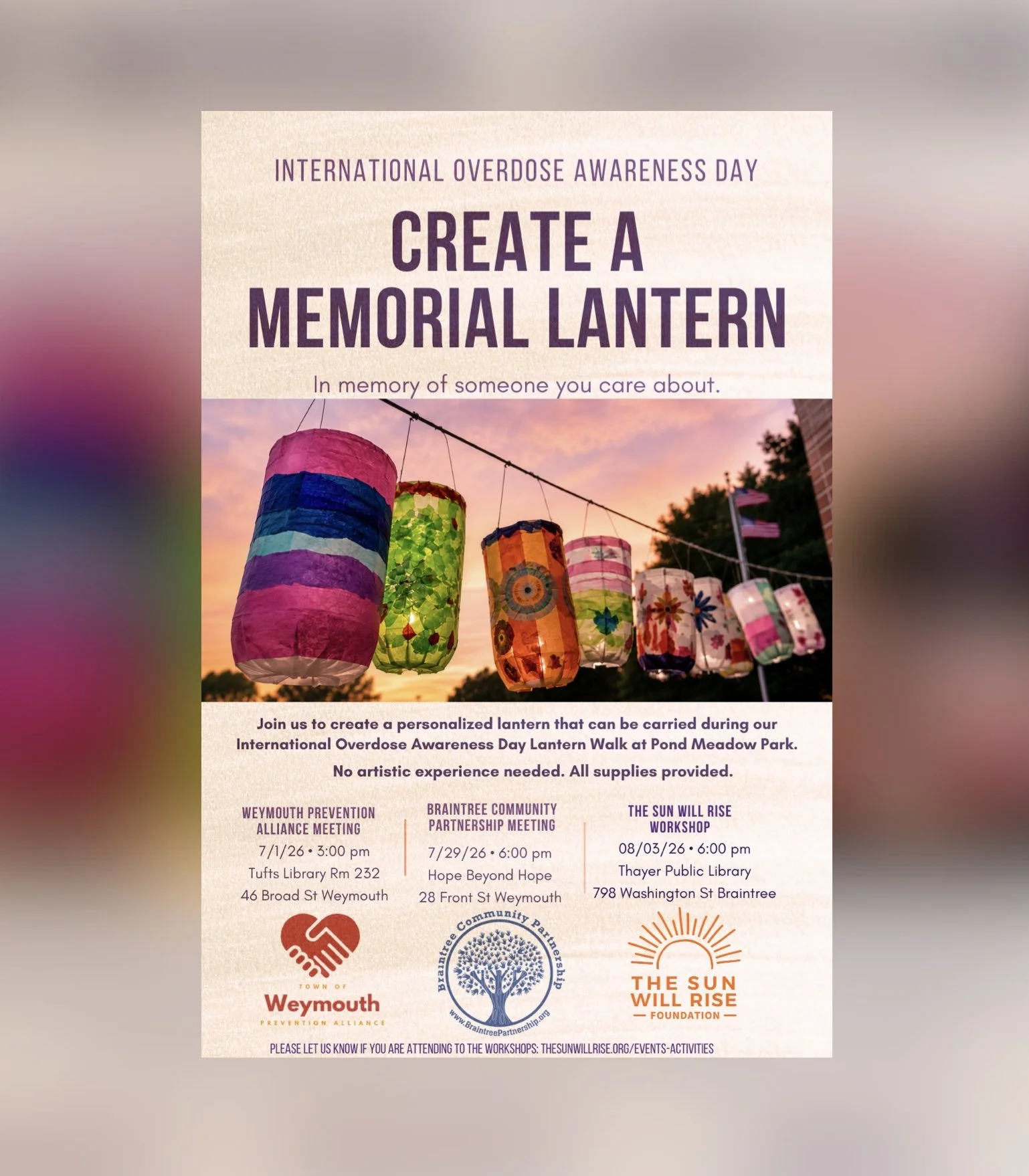 Lantern Making Workshops for the IOAD Lantern Walk &amp; Glowstick Ceremony #3