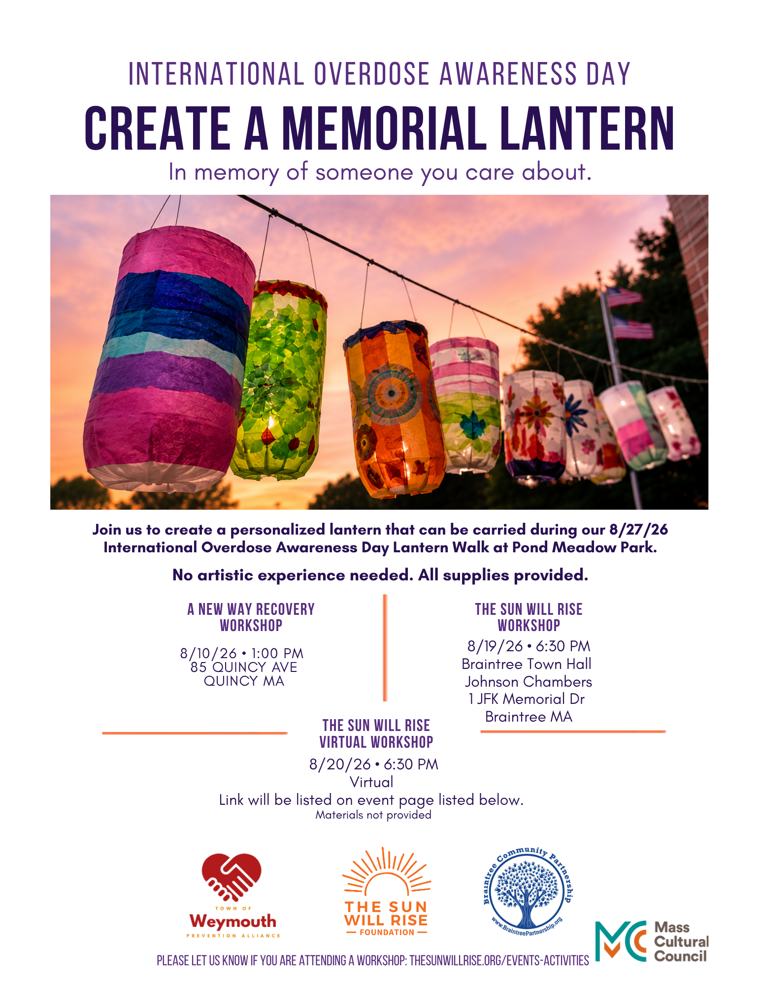 Lantern Making Workshops for the IOAD Lantern Walk &amp; Glowstick Ceremony #5 (Copy)