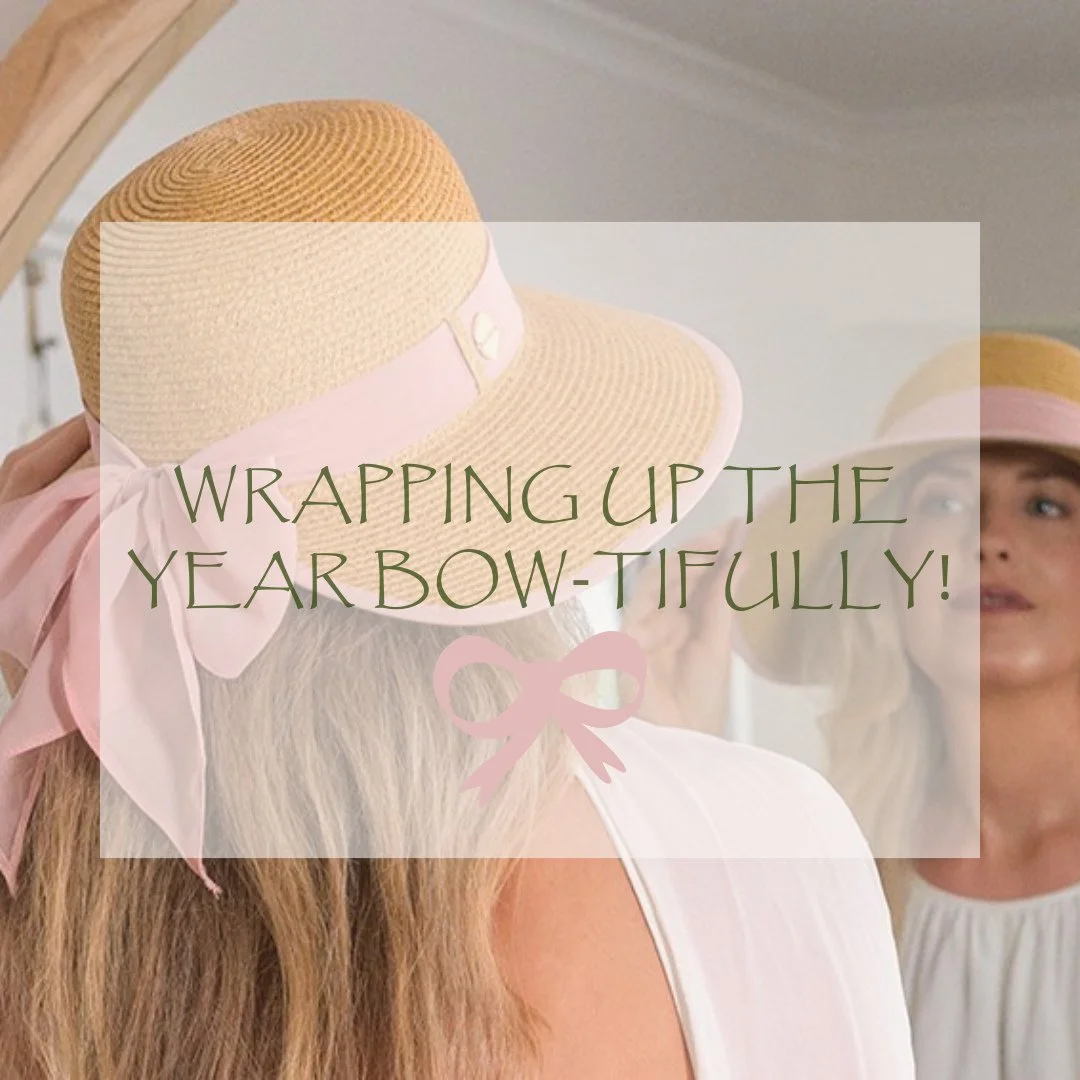 Bow-tifully closing out the year 🎀 Looking forward to showing all the new hats we have designed for you in the New Year!⁠
⁠
⁠
⁠
#sundaise #sundaisehats #hats #fedorahats #panamahats #widebrimhat #summerstyle #sunprotection #beachstyle #instyle #styl