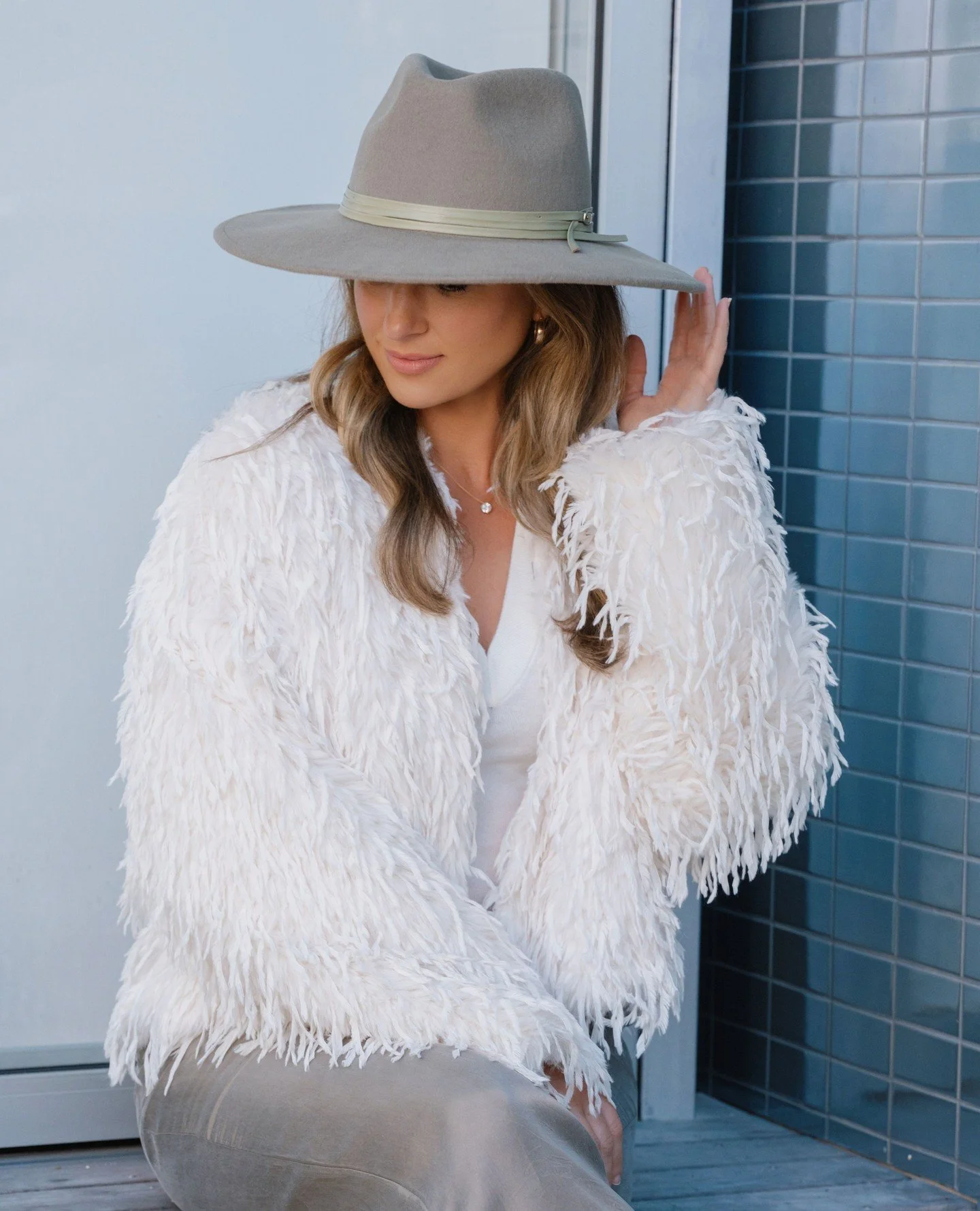 Tessa hat in sage - you know you're onto a winner when it comes in more than one colour! She's soft and beautiful on! If you haven't stocked these yet, give us a call - you know where to find us and we are always happy to help you with your selection