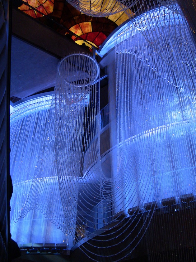 Five story chandelier in the Cosmopolitan Hotel