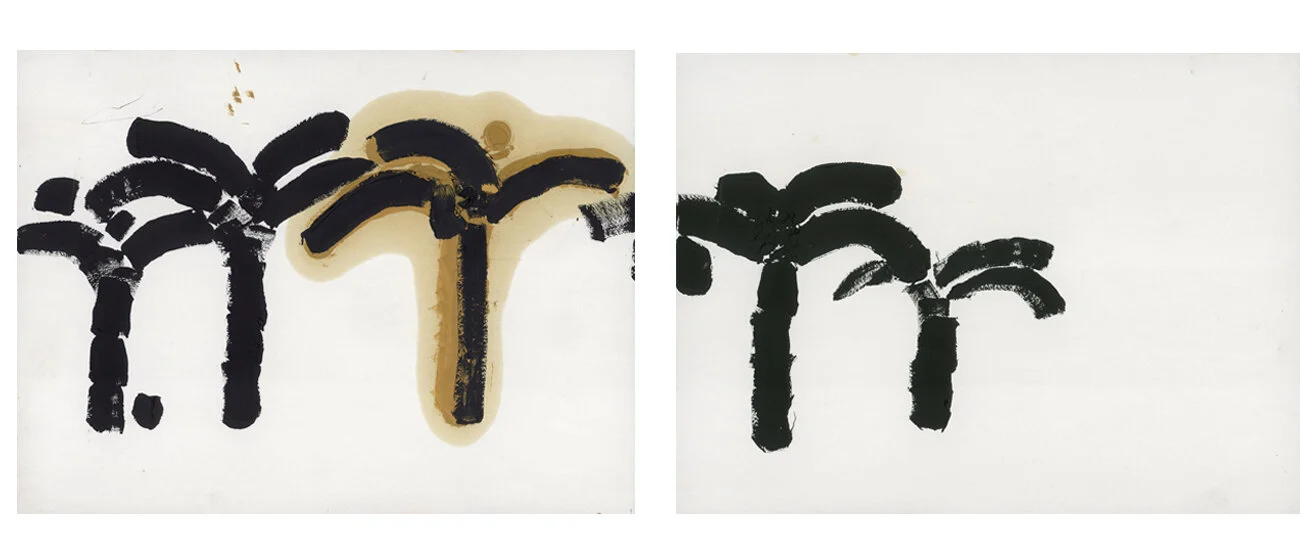 acrylic and oil on paper, diptych, 32x24 cm each, 2017