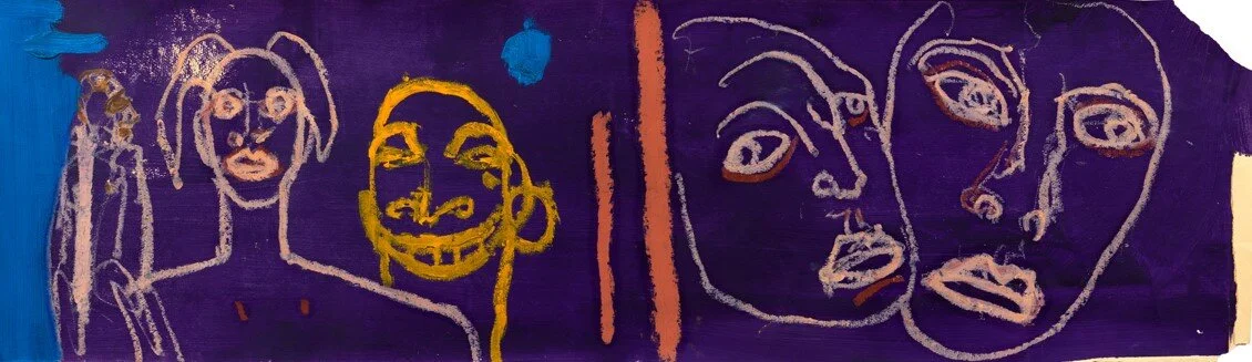 self portrait in purple