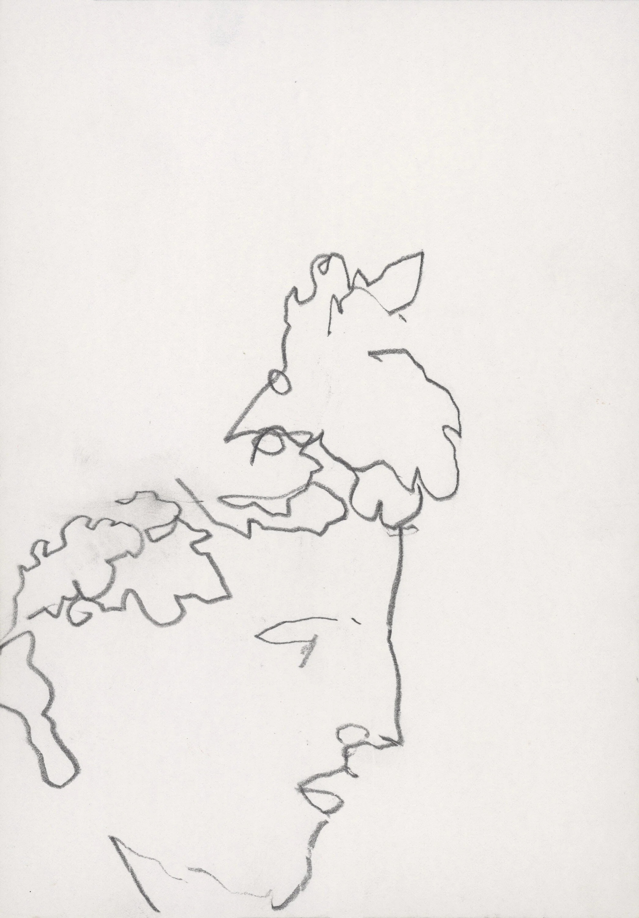 practice from a statue at Alte Nationalgalerie, berlin , pencil on paper, 15x21 cm, 2018