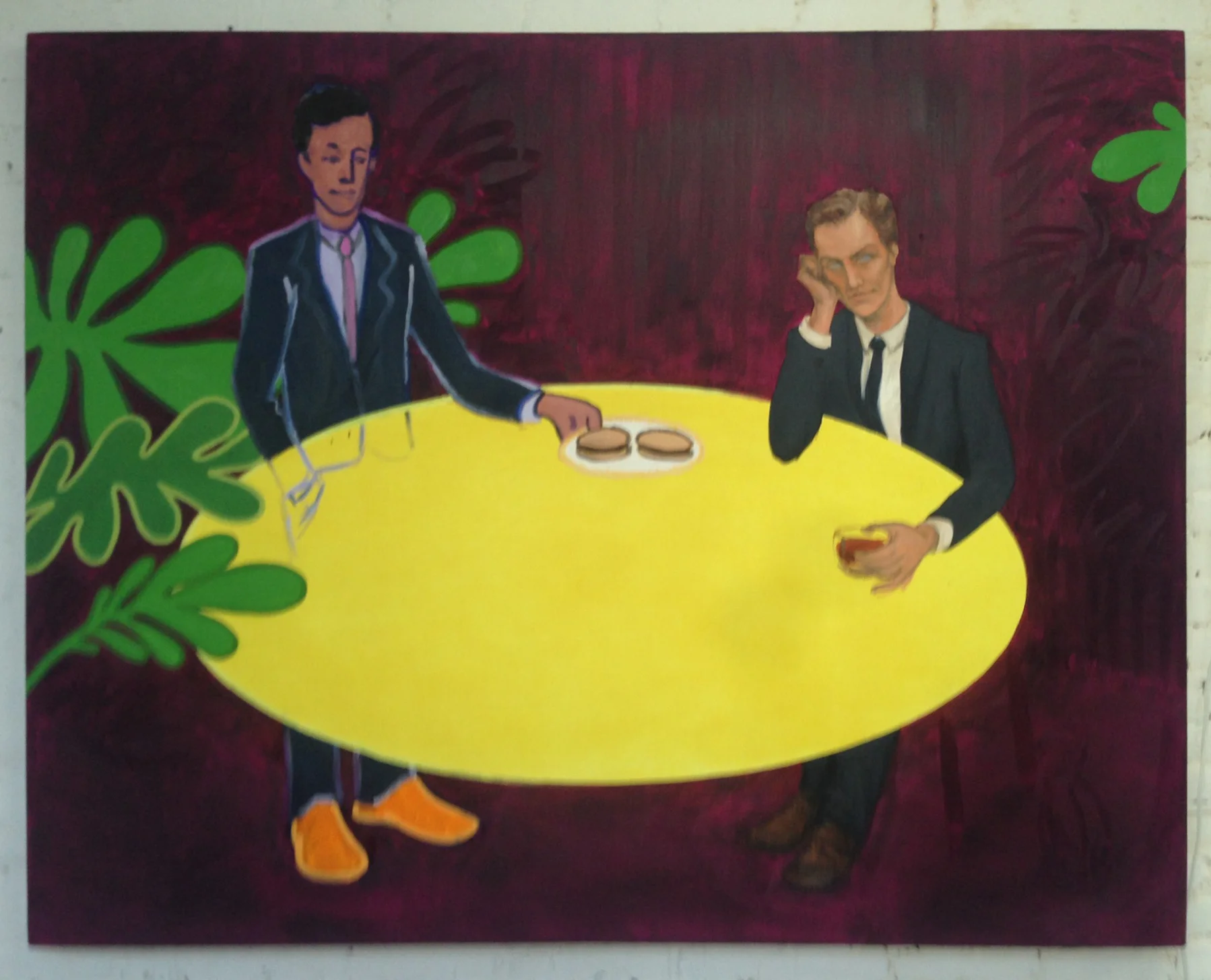  KSIC-TV (deano's burgers) 014 oil on canvas 53-1/2 x 67 