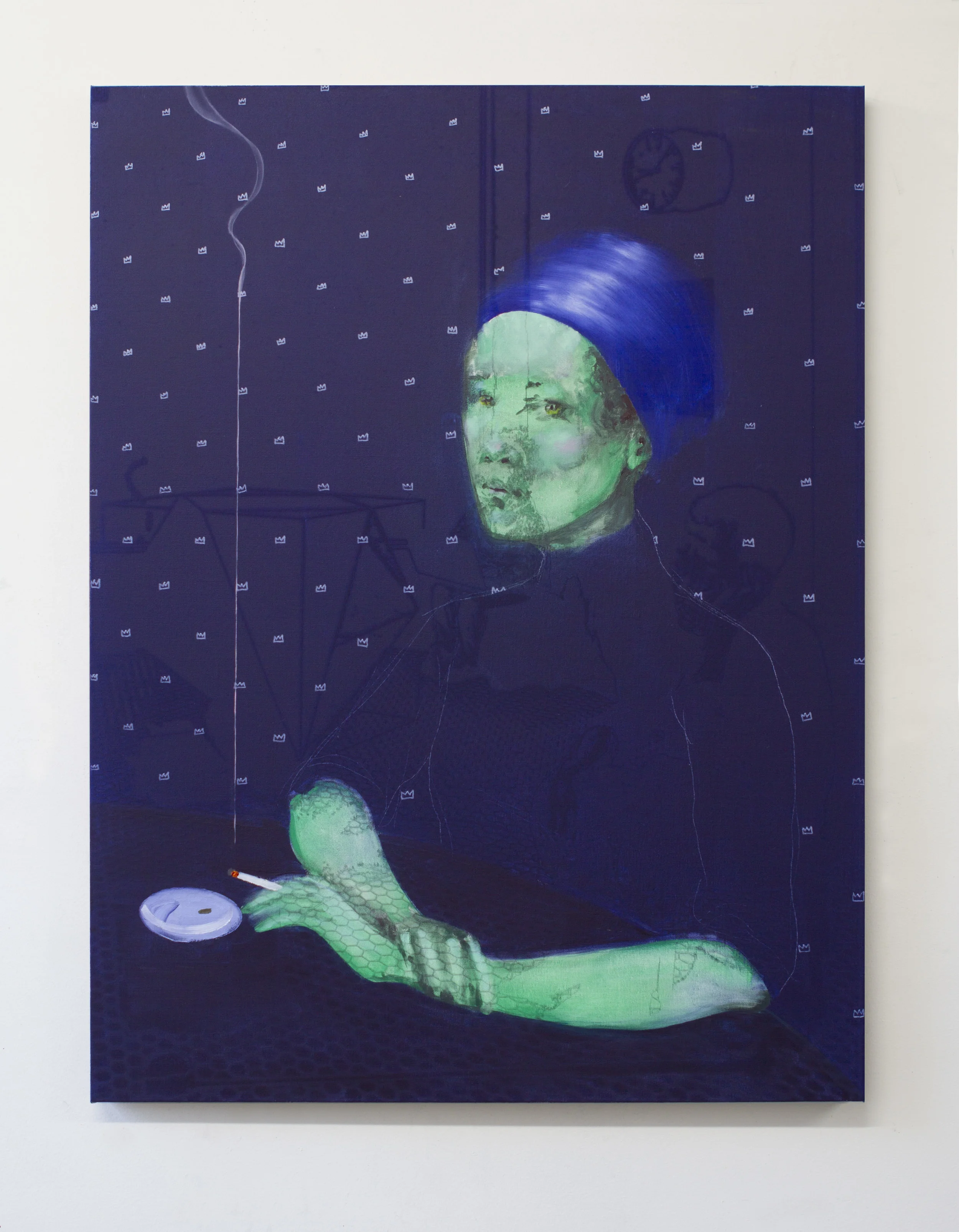 Study for Blankey 2017 oil on linen 38 x 29 inches