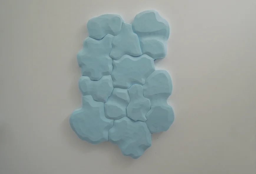 Body of water, your body #3, 2013. Styrofoam, 44"h X 31"w X 2"d
