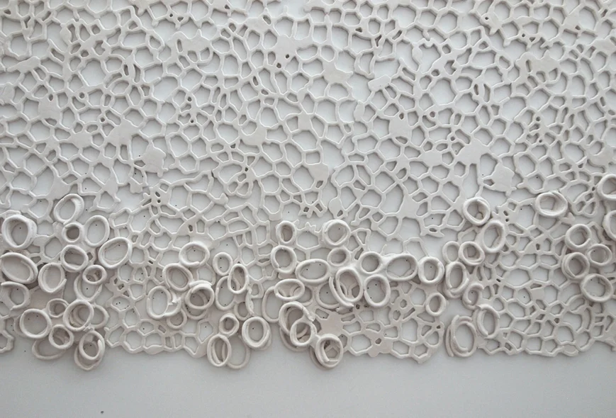 Relief XX, 2011, detail. Cast Resin, 51"h x 89"w x 18"d