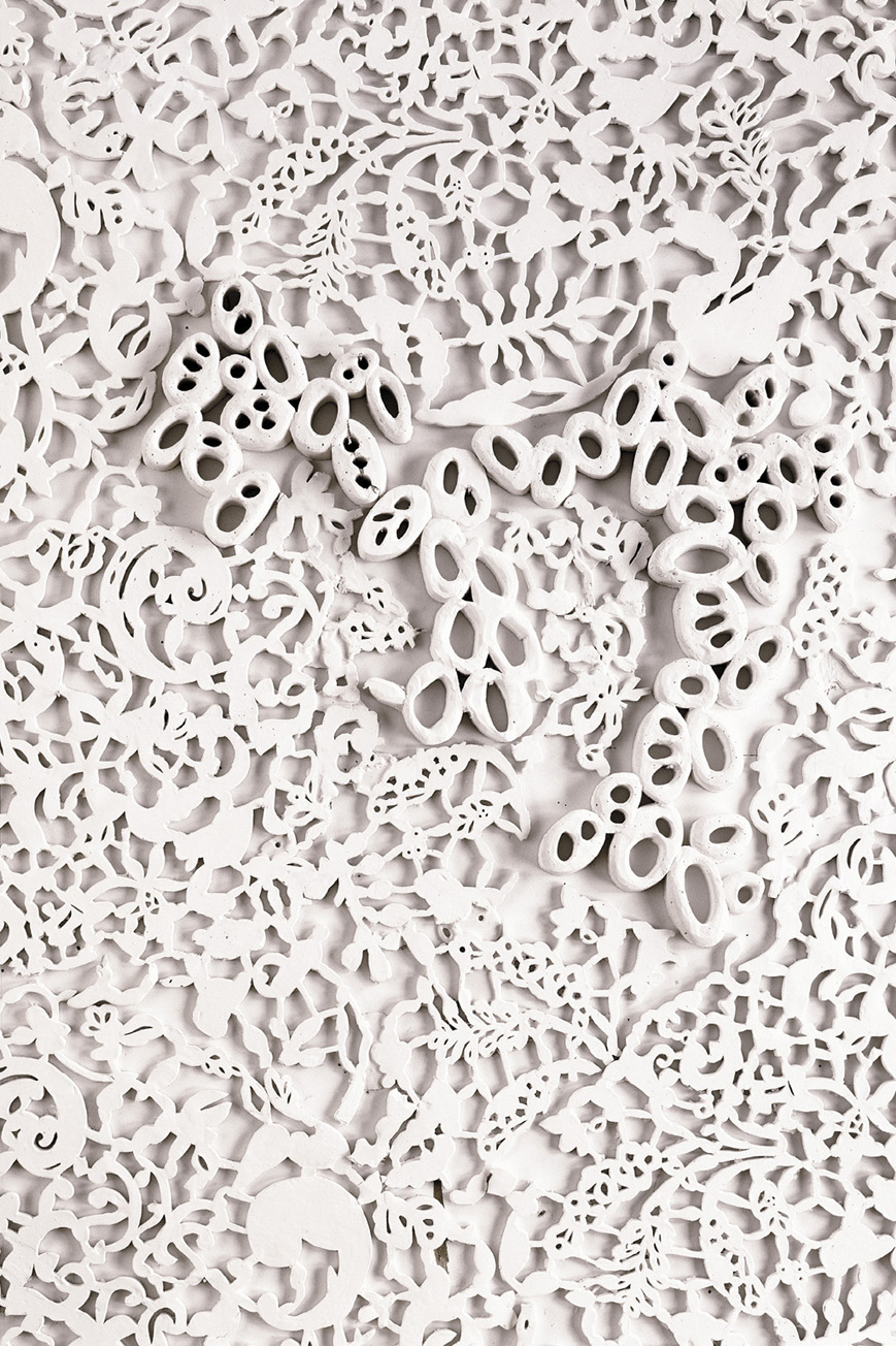 Relief I, 2002-2003. Cast Resin, 102"h x 102"w x 2"w, detail