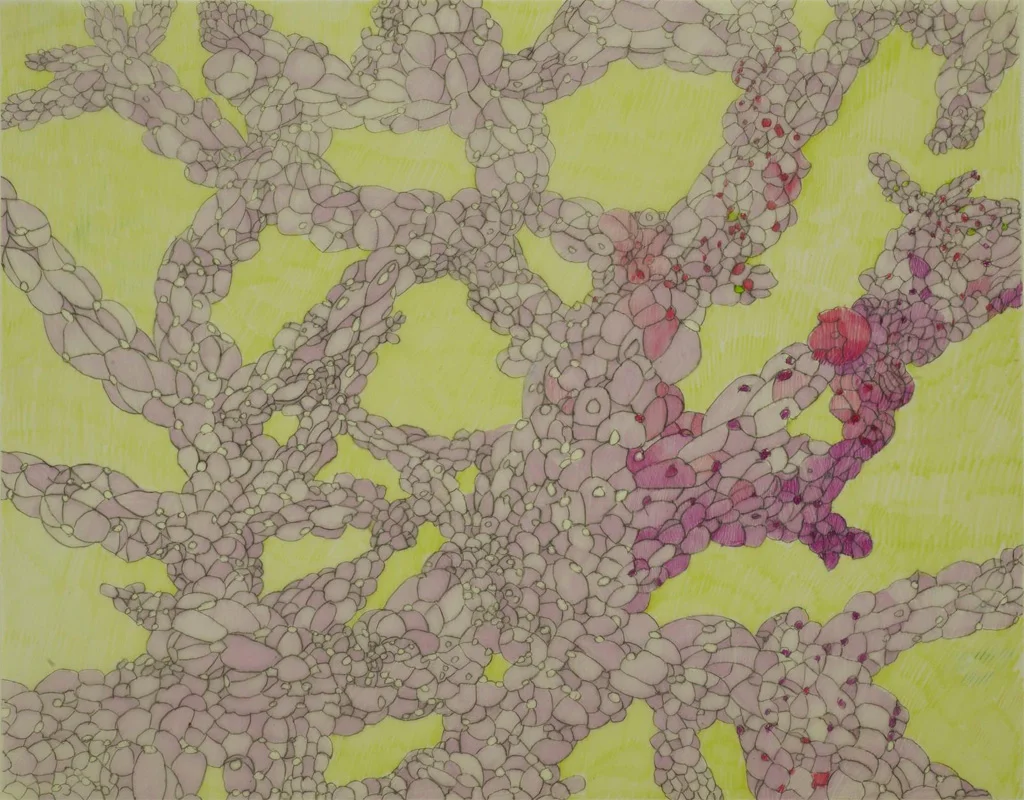 Desert San Luis Potosi #1, 2008. Color pencil on vellum, 11"h X 14"w.