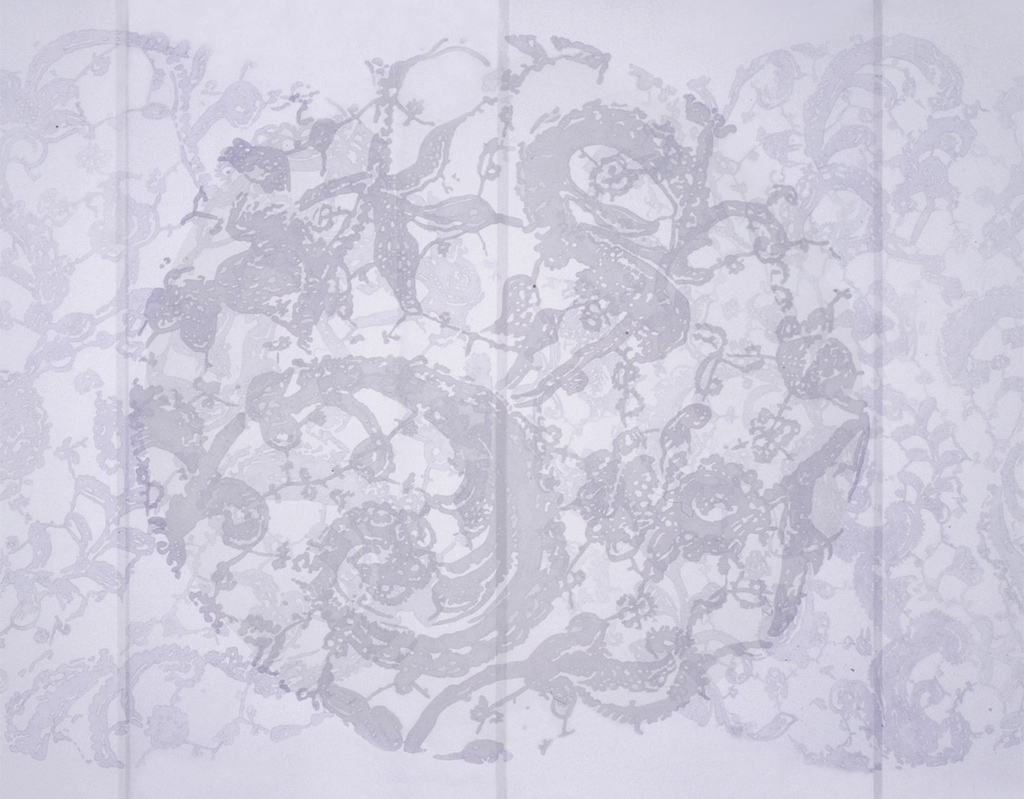 Evanescence III, 1999. Pencil on velum, 72"h x 150"w, detail.
