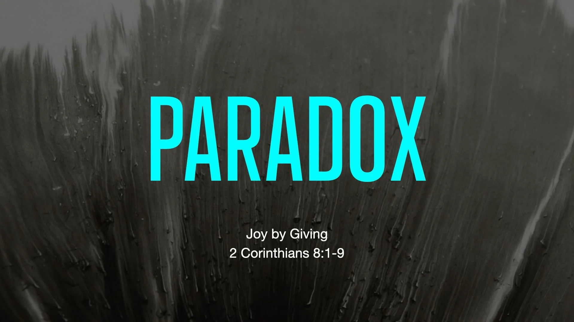 Paradox Series: Joy by Giving