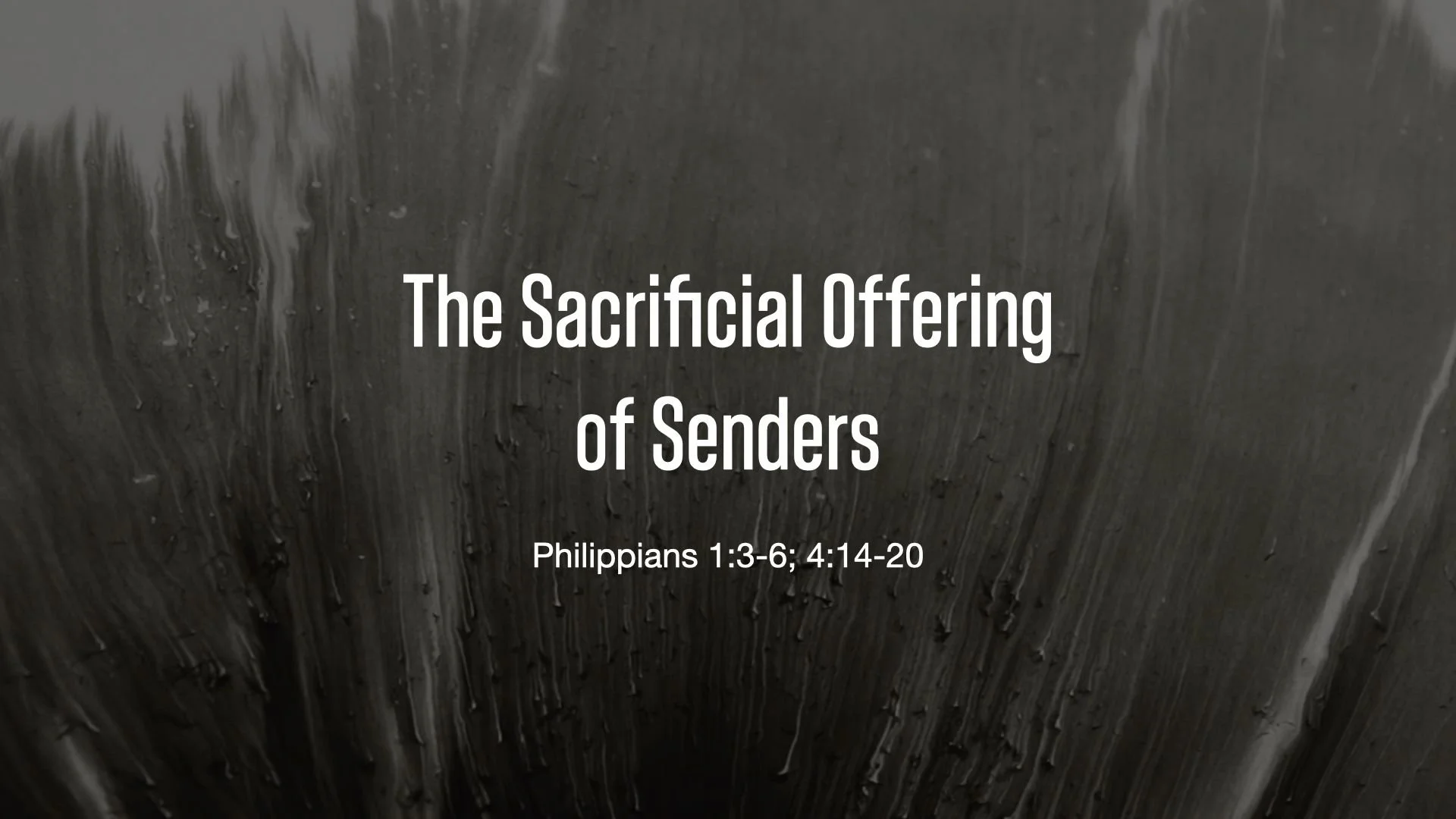 The Sacrificial Offering of Senders