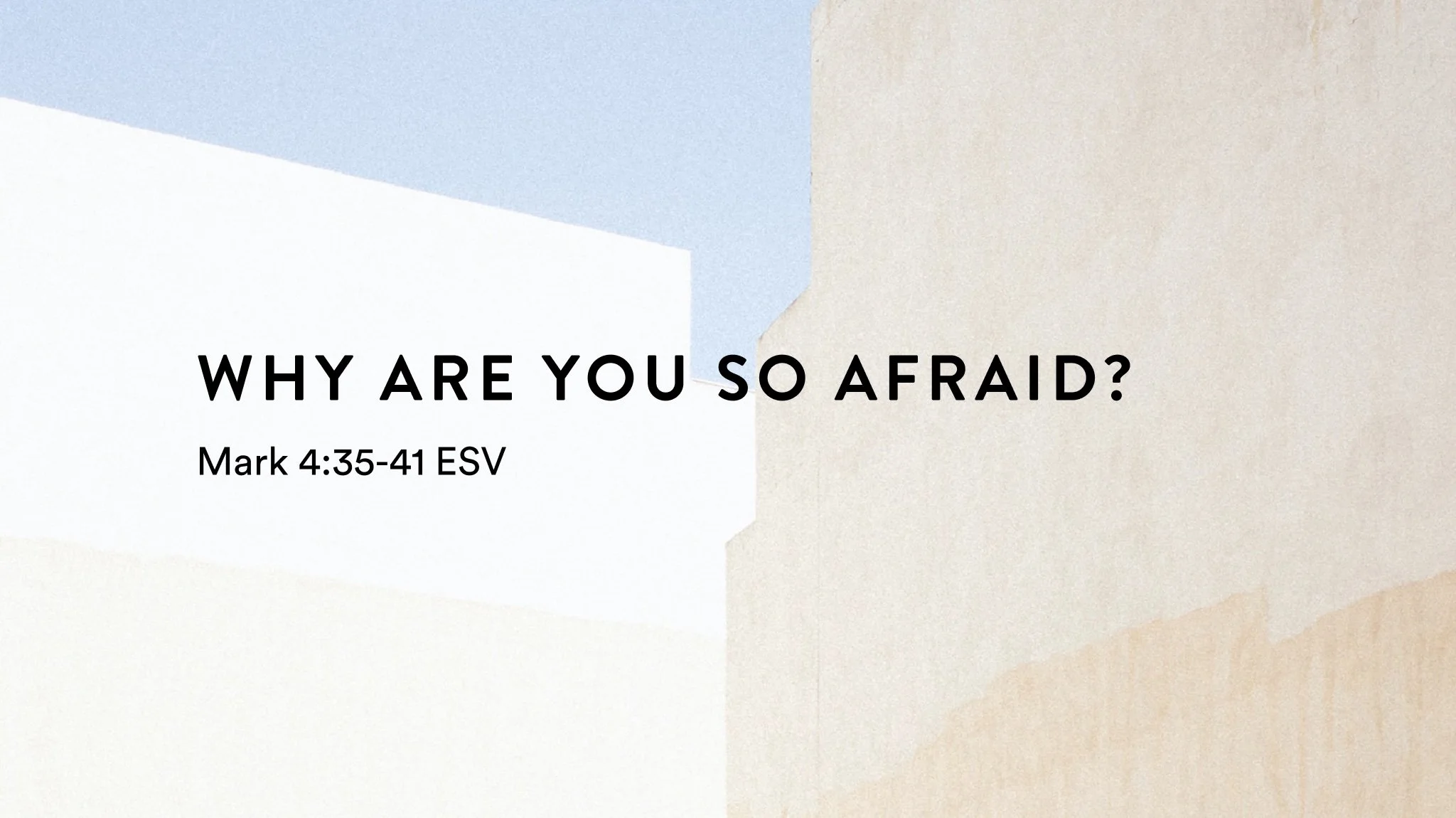 Why Are You So Afraid?
