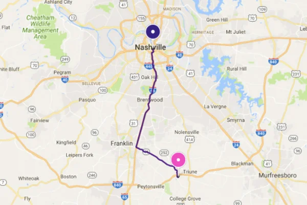 Downtown Nashville to Arrington Vineyards - Lyft Nashville.jpg