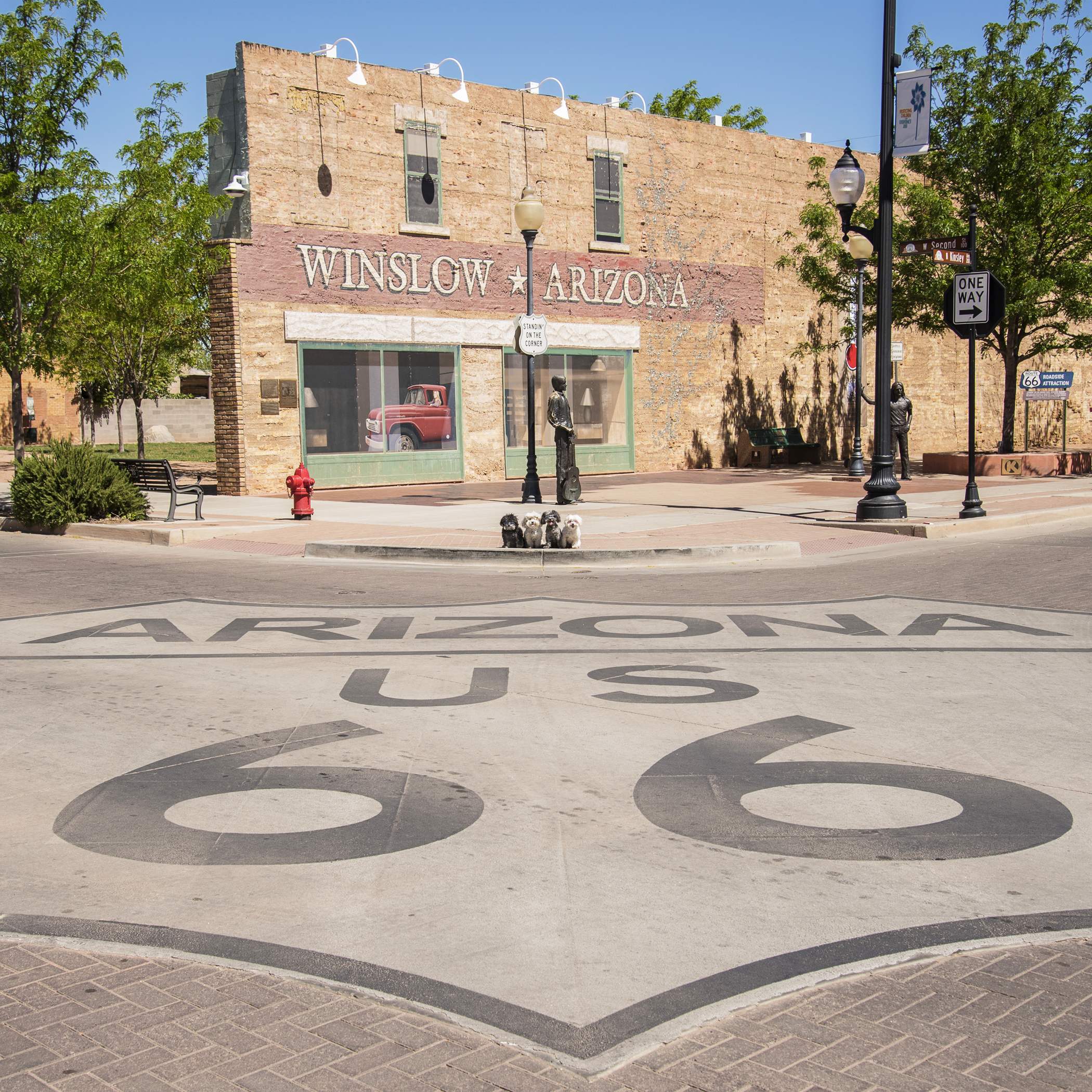  Can you see us? We’re Standing On The Corner In Winslow Arizona!! 