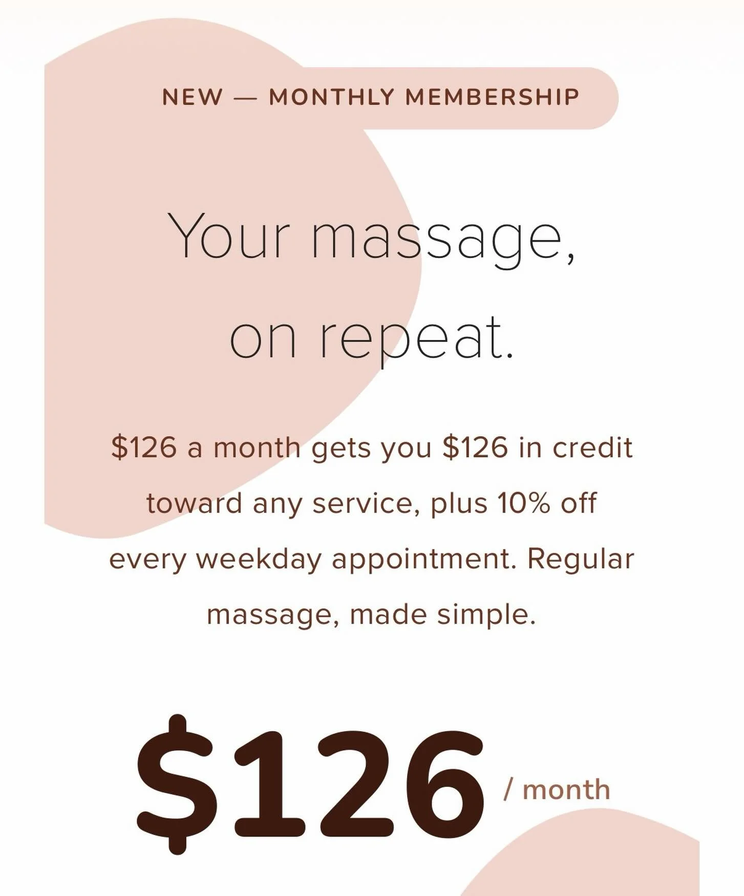 Our new membership is designed for our monthly regulars! Stay ahead of pain and save.
