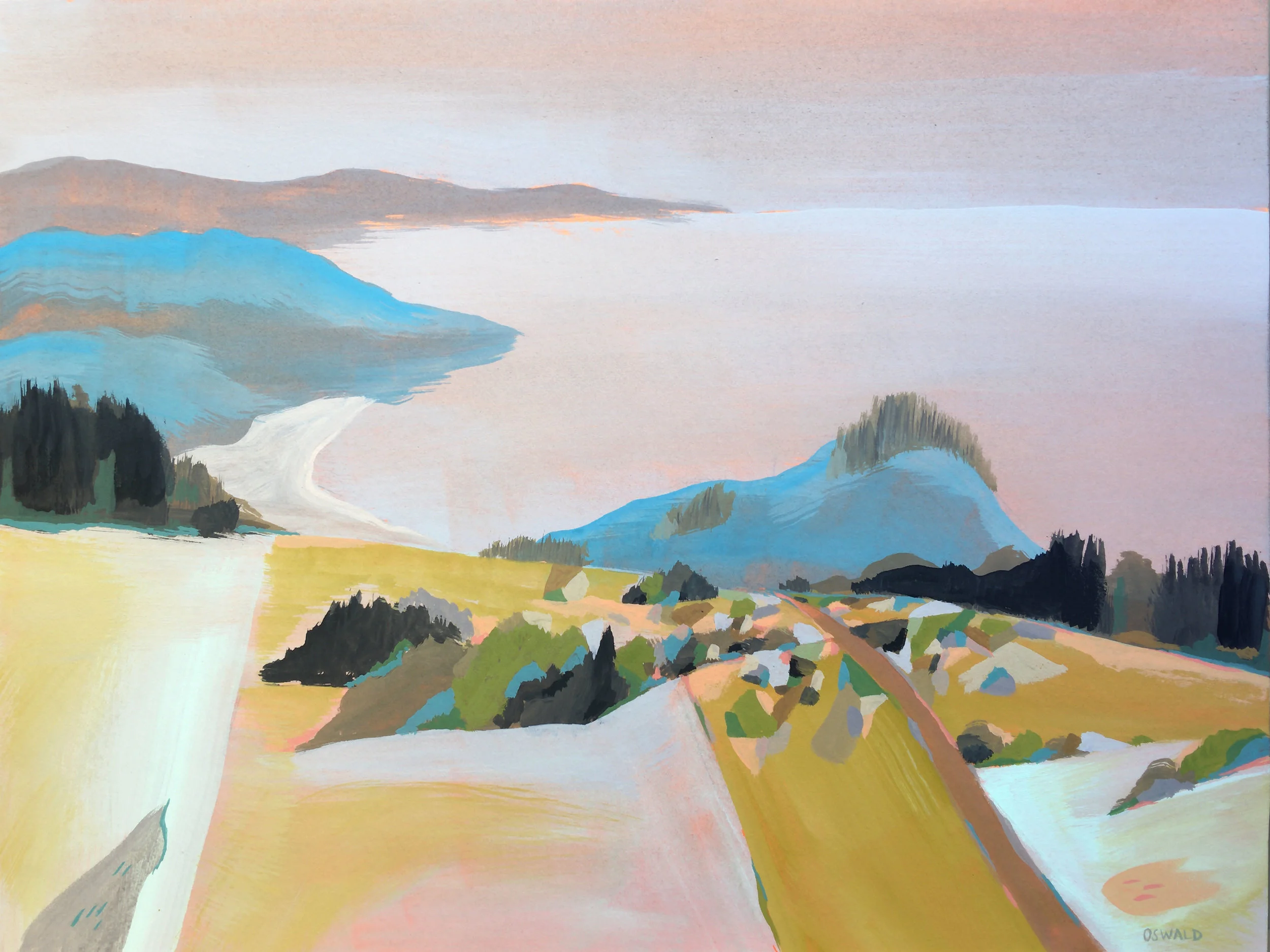 Trail Meets Tide Carmel- Framed Print