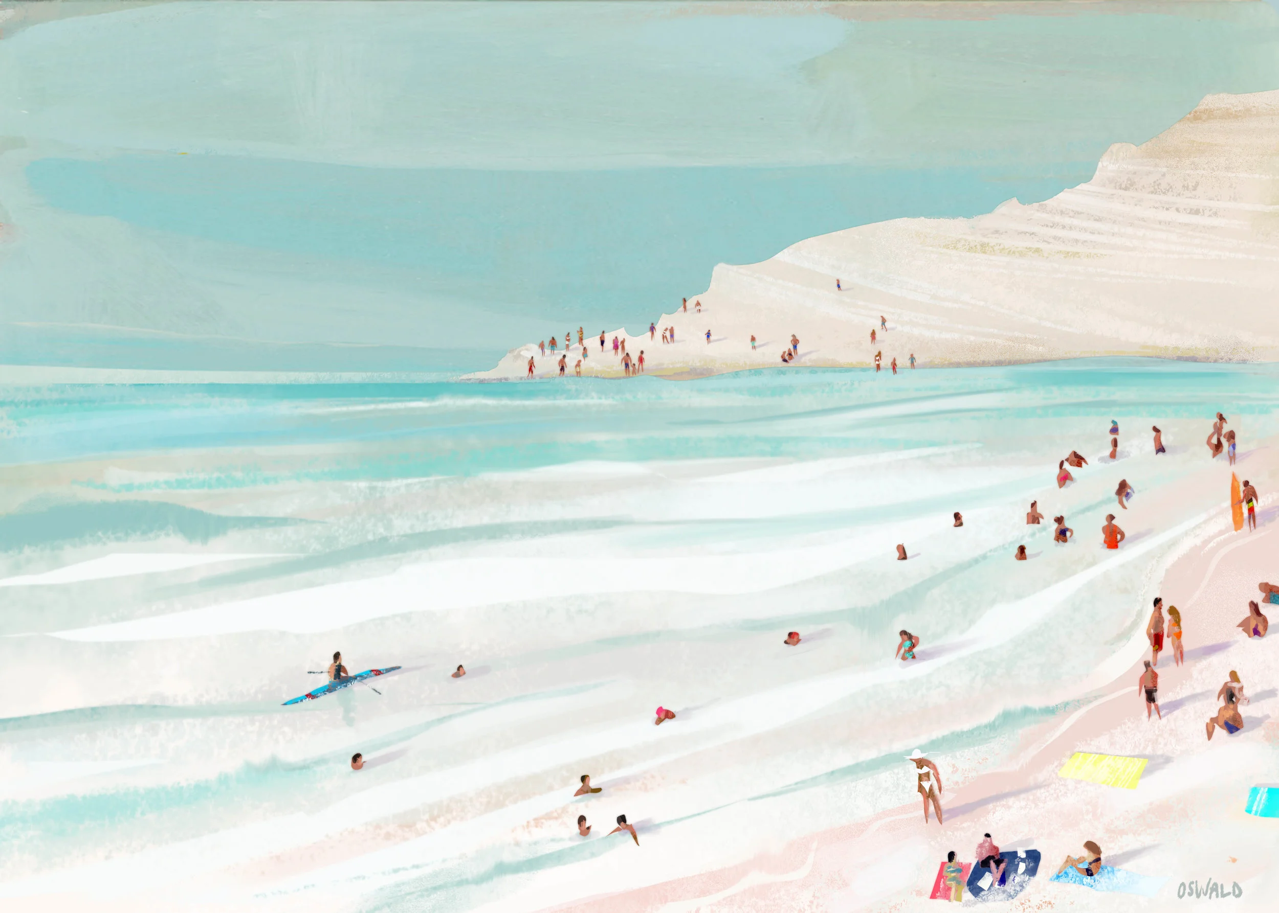 Scala dei Turchi- Framed Print