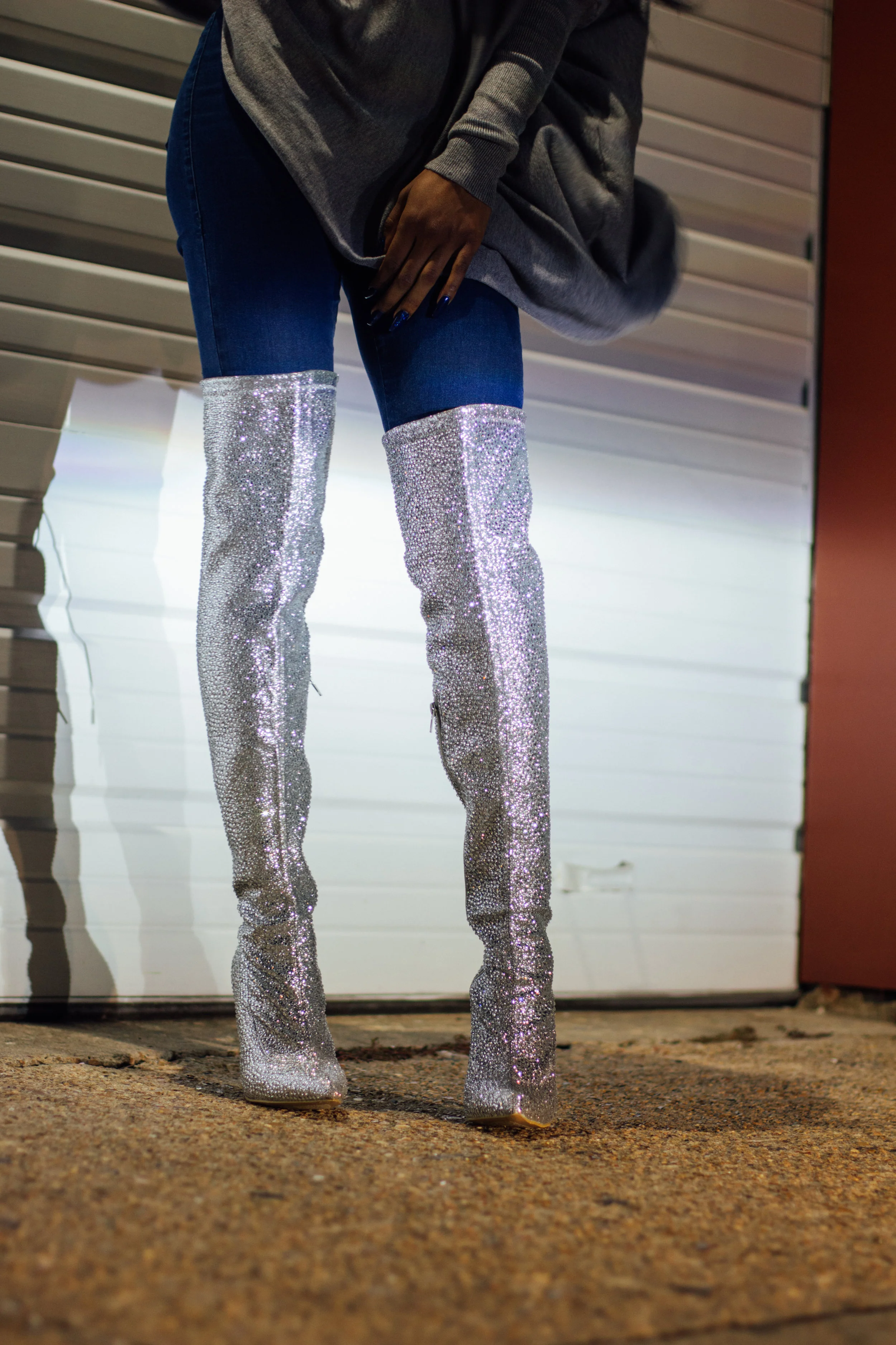 ysl sequin boots