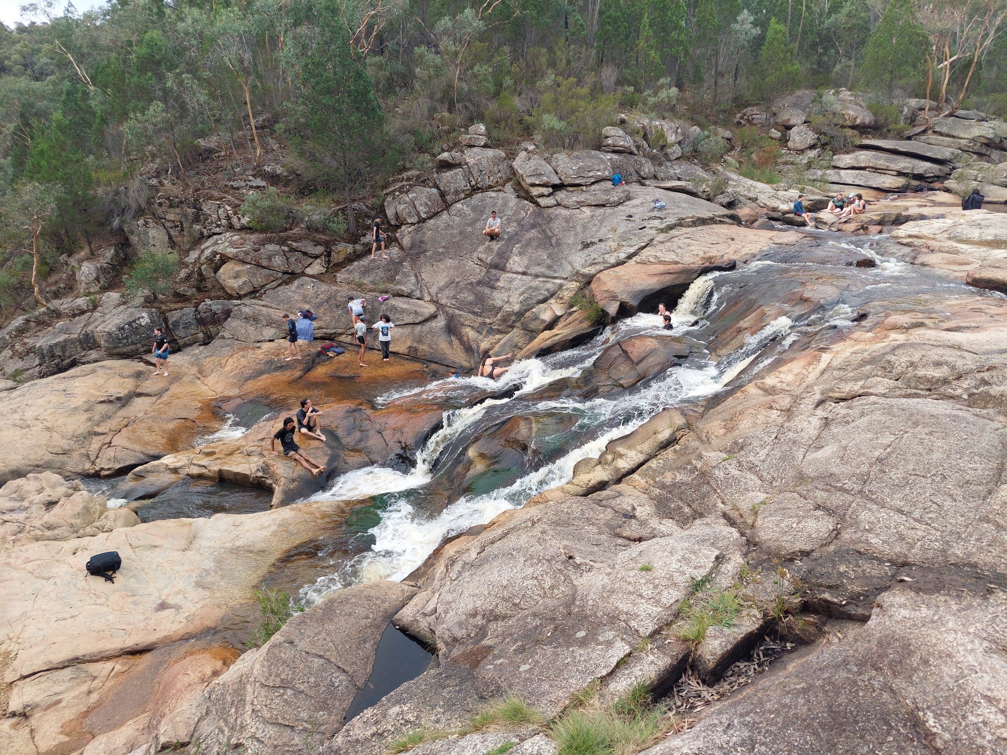 Rock pools at Woolshed Falls
