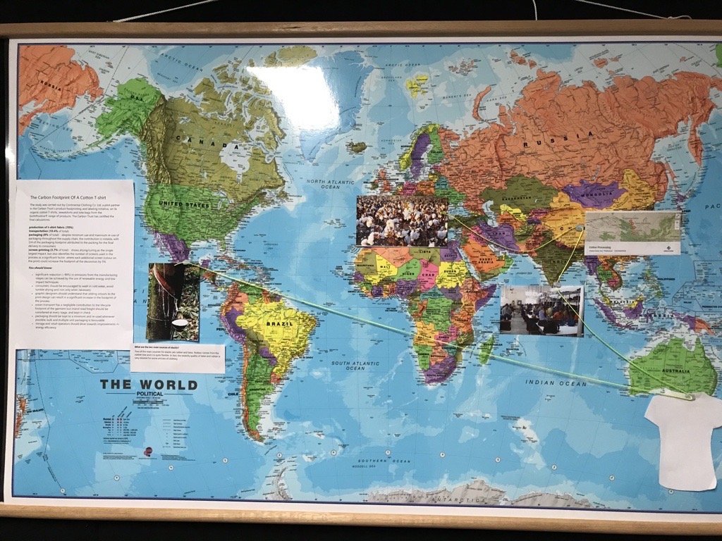 Global fast fashion footprint map