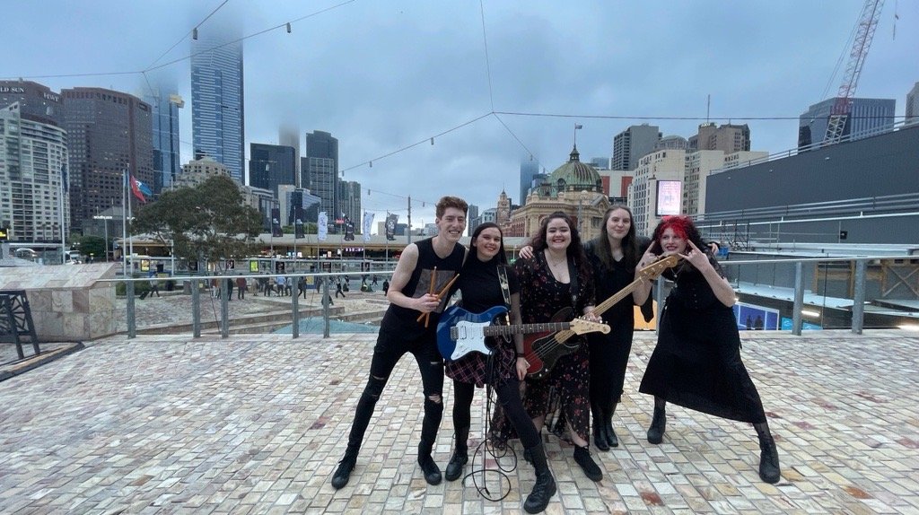 Controlled Chaos playing at Garageband at Fed Square sponsored by Always Live