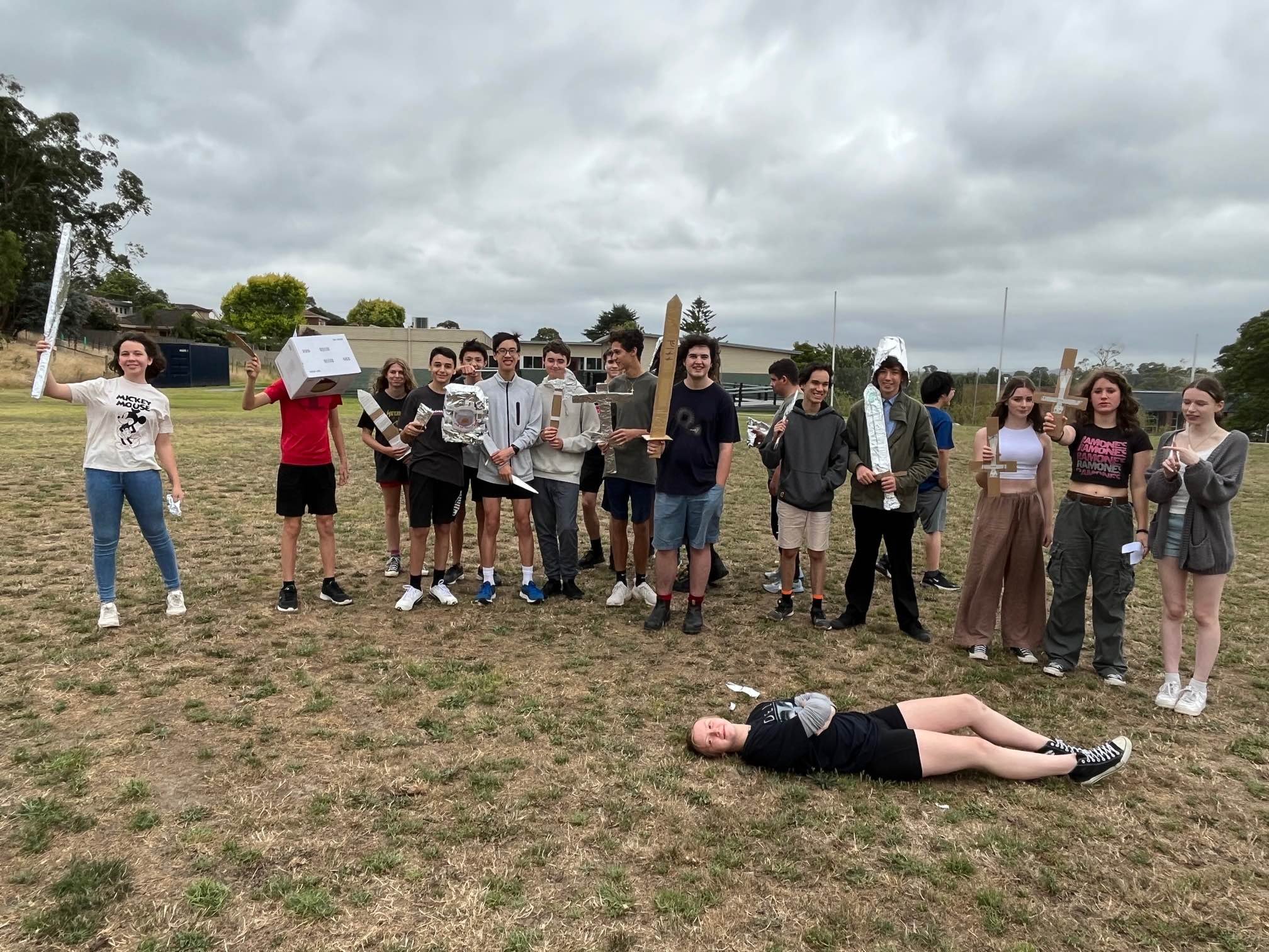 Pre VCE History re-enacting the Viking attack at Lindisfarne ⚔