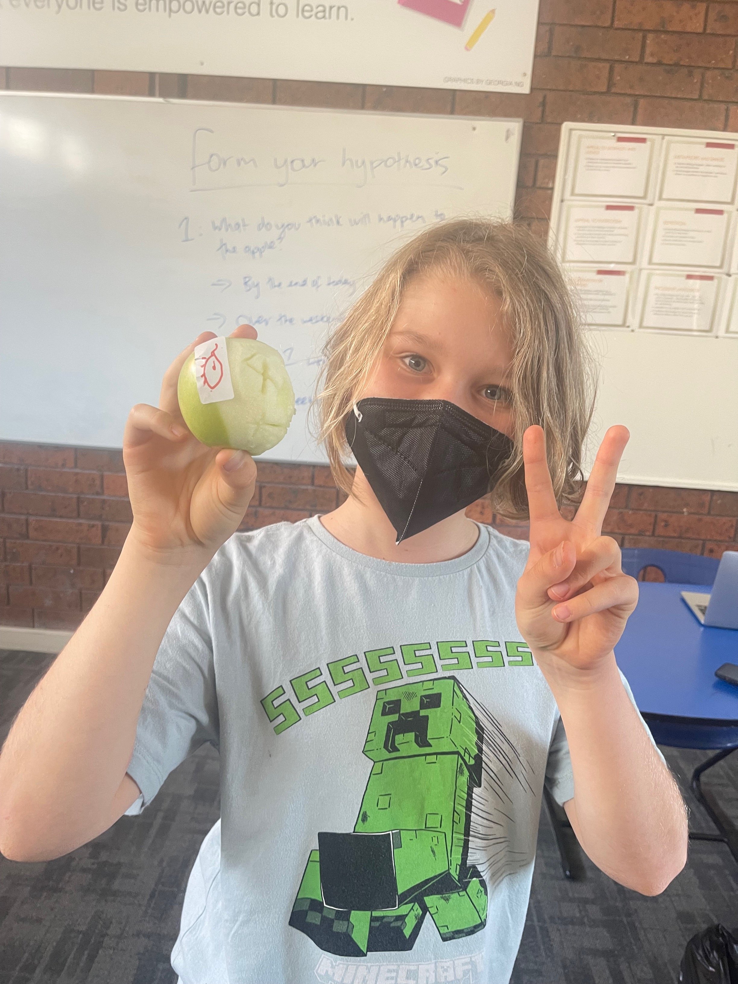 Mummifying apples in Entry Humanities - the opposite of “fresh air” for these poor Granny Smiths! 🍏💀