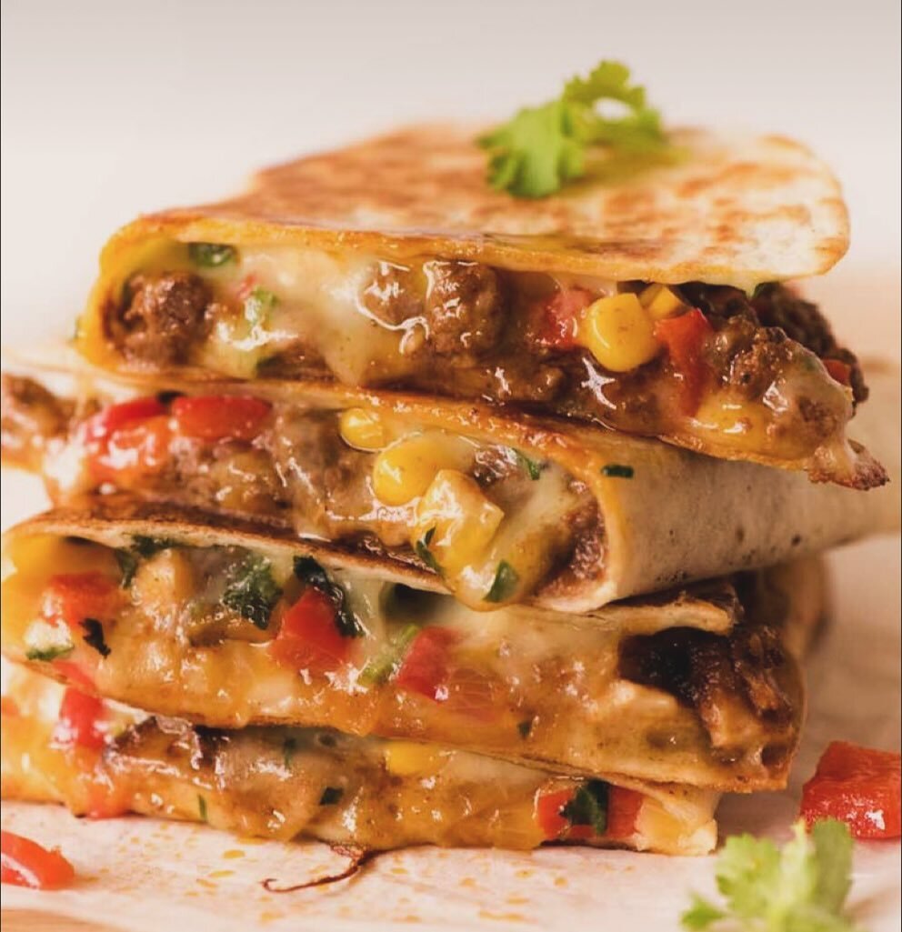 Chicken quesadilla  Thursday  Specials  Mexican spiced chicken with cheese capsicum corn, salsa, sour cream chipotle mayo order yours now online via Spriggy schools.