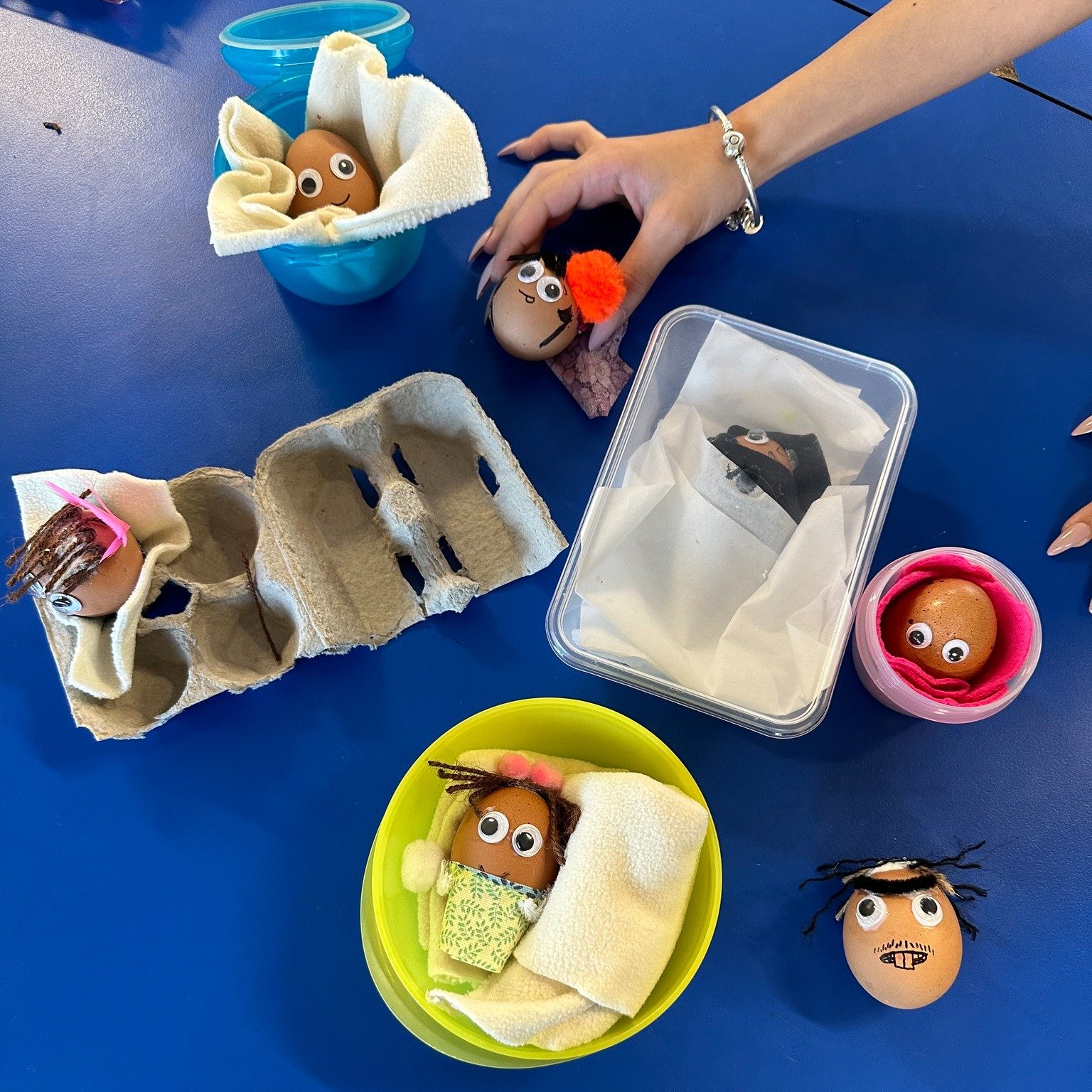 This week the FLE to Pre VCE Health class looked after their egg babies! Students were required to personalise their egg baby, care for it and complete diary entries identifying positive and negative experiences they faced each day. We think they all