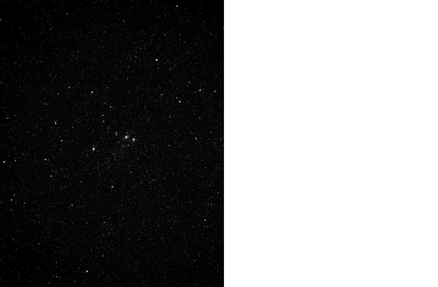  7048-03 Skies - Coma Cluster  Platinum Palladium Print 17.17 x 22.00 inch Image Size 22.00 x 29.00 Paper Size 1 BAT / 1 PP / 12 EDP 