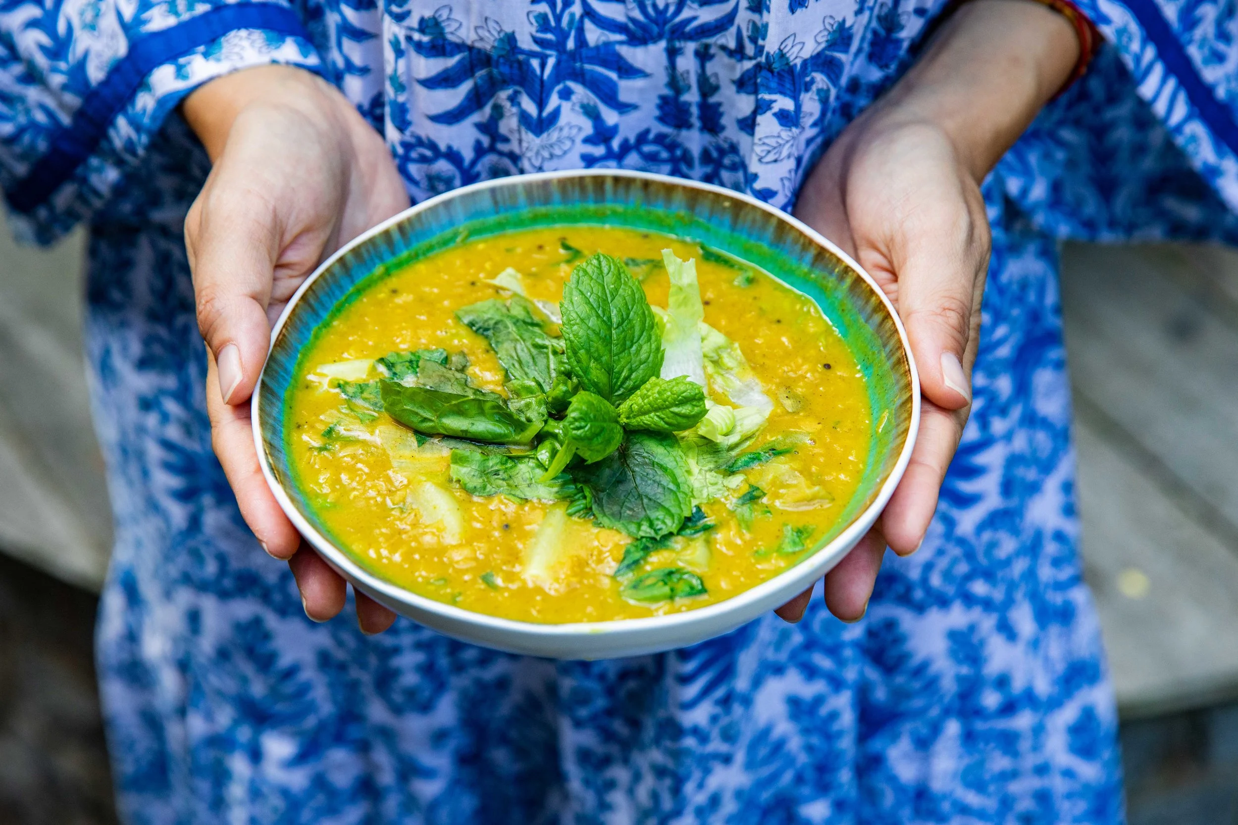 LETTUCE, COCONUT AND MINT DAL