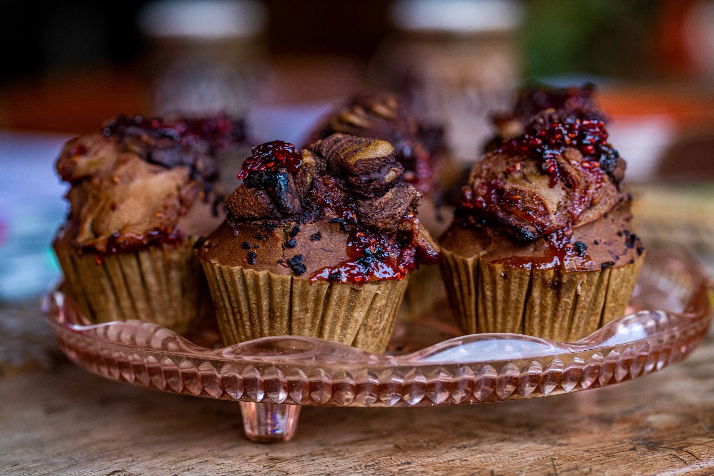 CHOCOLATE RASPBERRY MUFFIN VOLCANOES