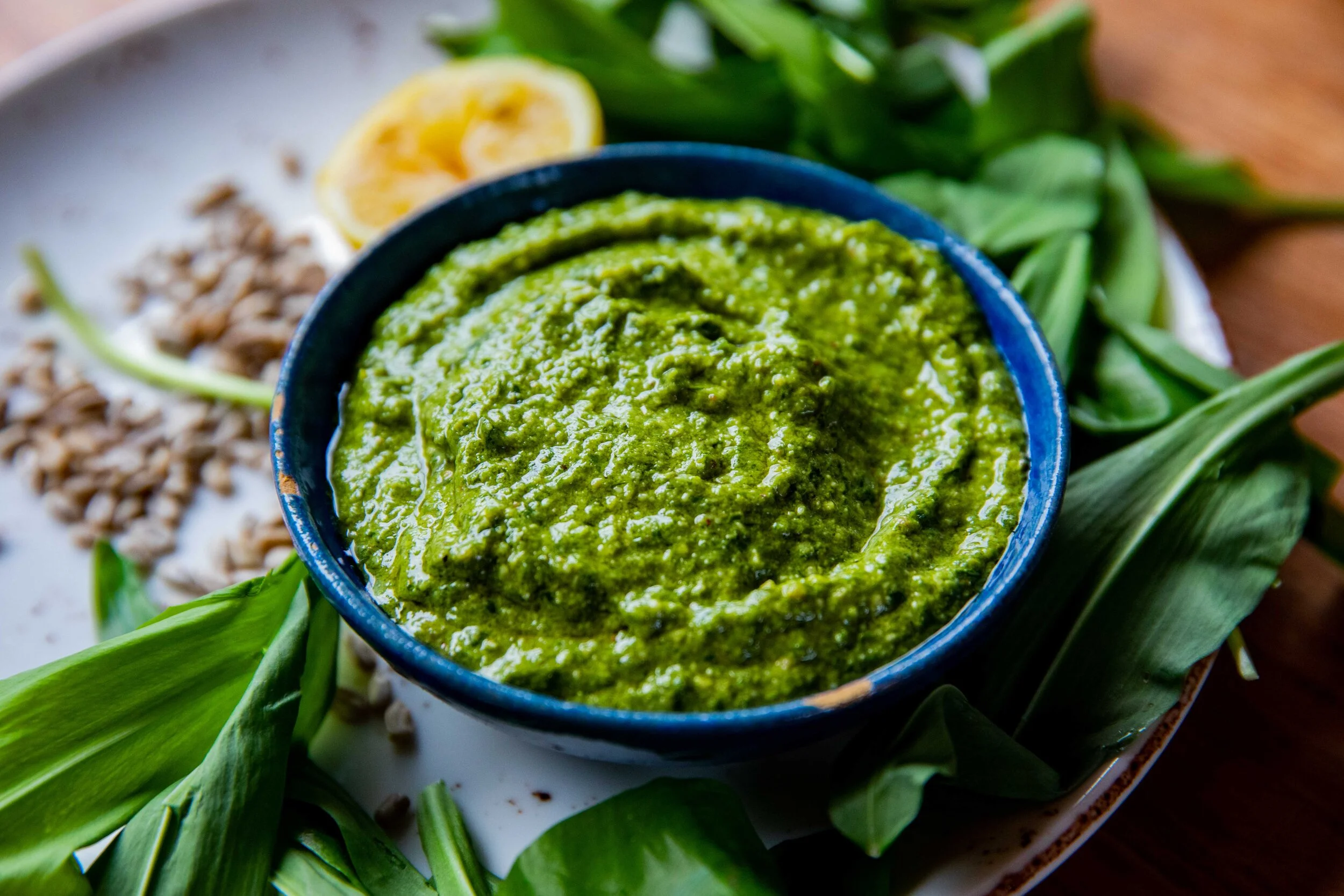 WILD GARLIC AND SUNFLOWER SEED PESTO