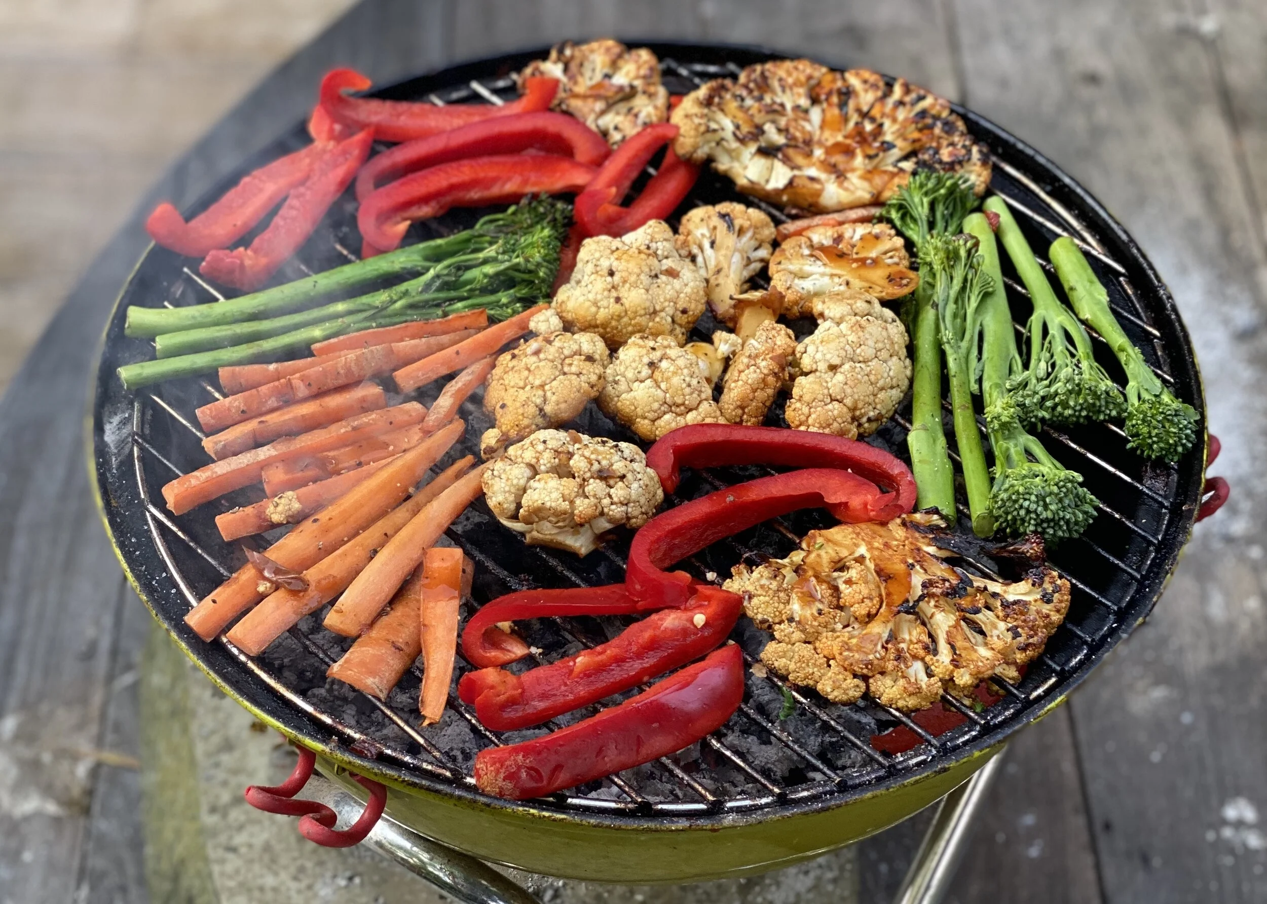 BBQ BASTED VEGGIES WITH ALMOND AIOLI
