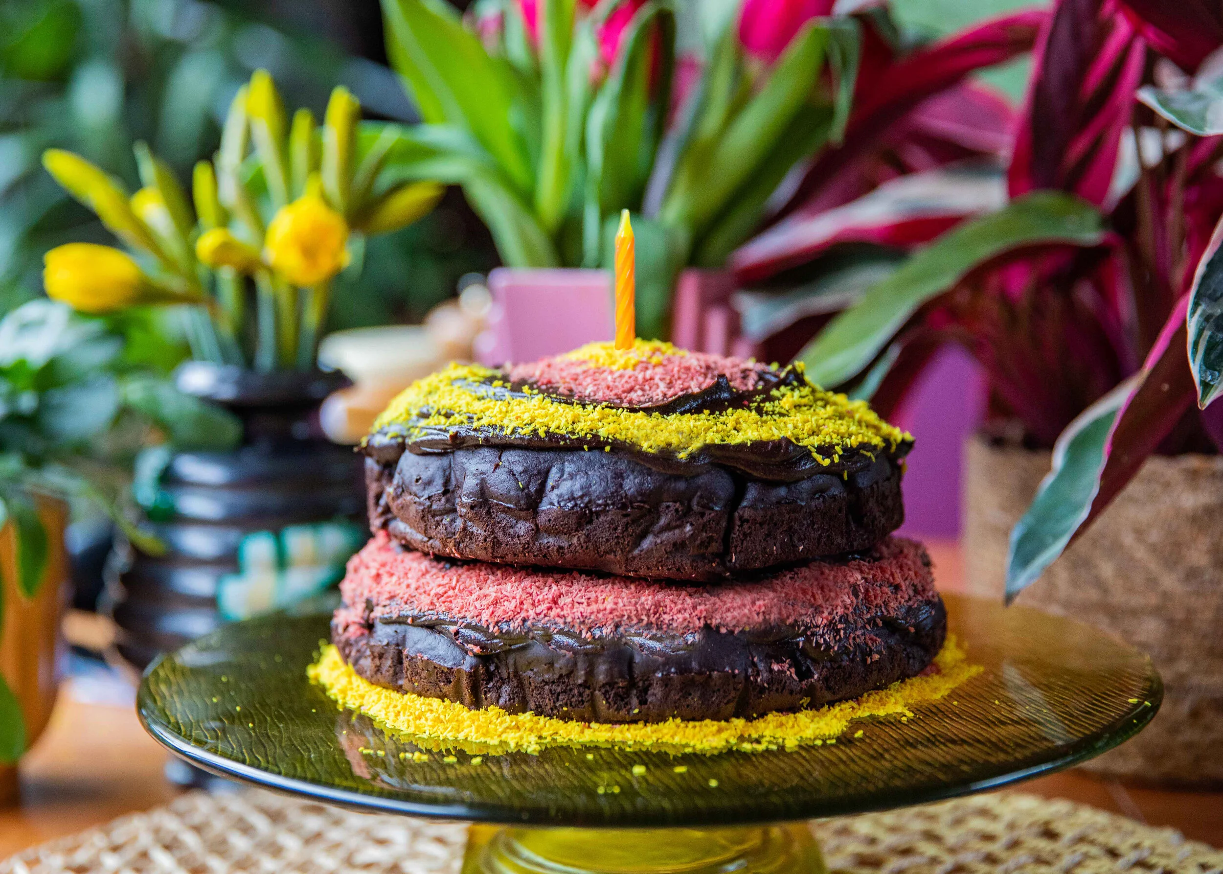 MY CHOC-CAROB BIRTHDAY LOVE CAKE