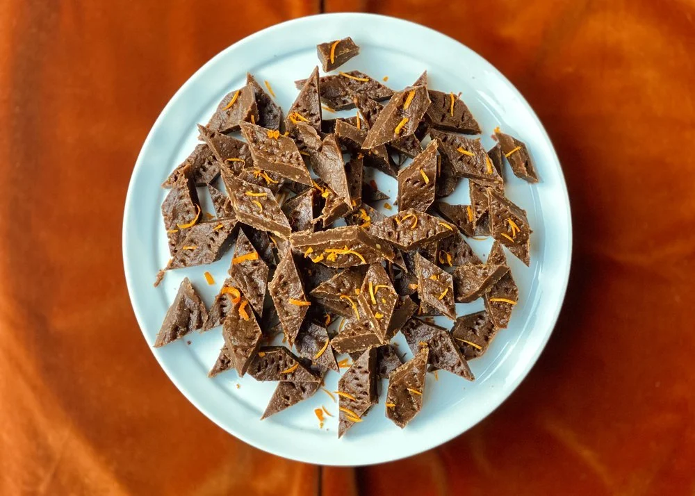 CHOCOLATE ORANGE BARFI FOR DIWALI, BONFIRE NIGHT, CHRISTMAS AND NEW YEAR