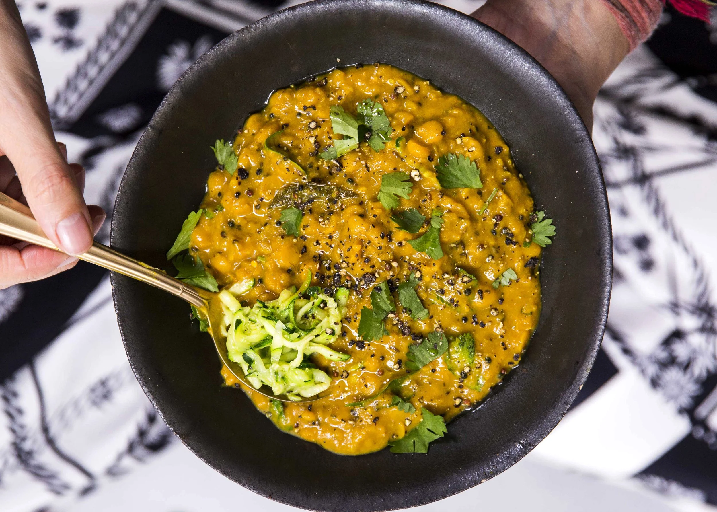 TARKA DAL WITH GRATED COURGETTE