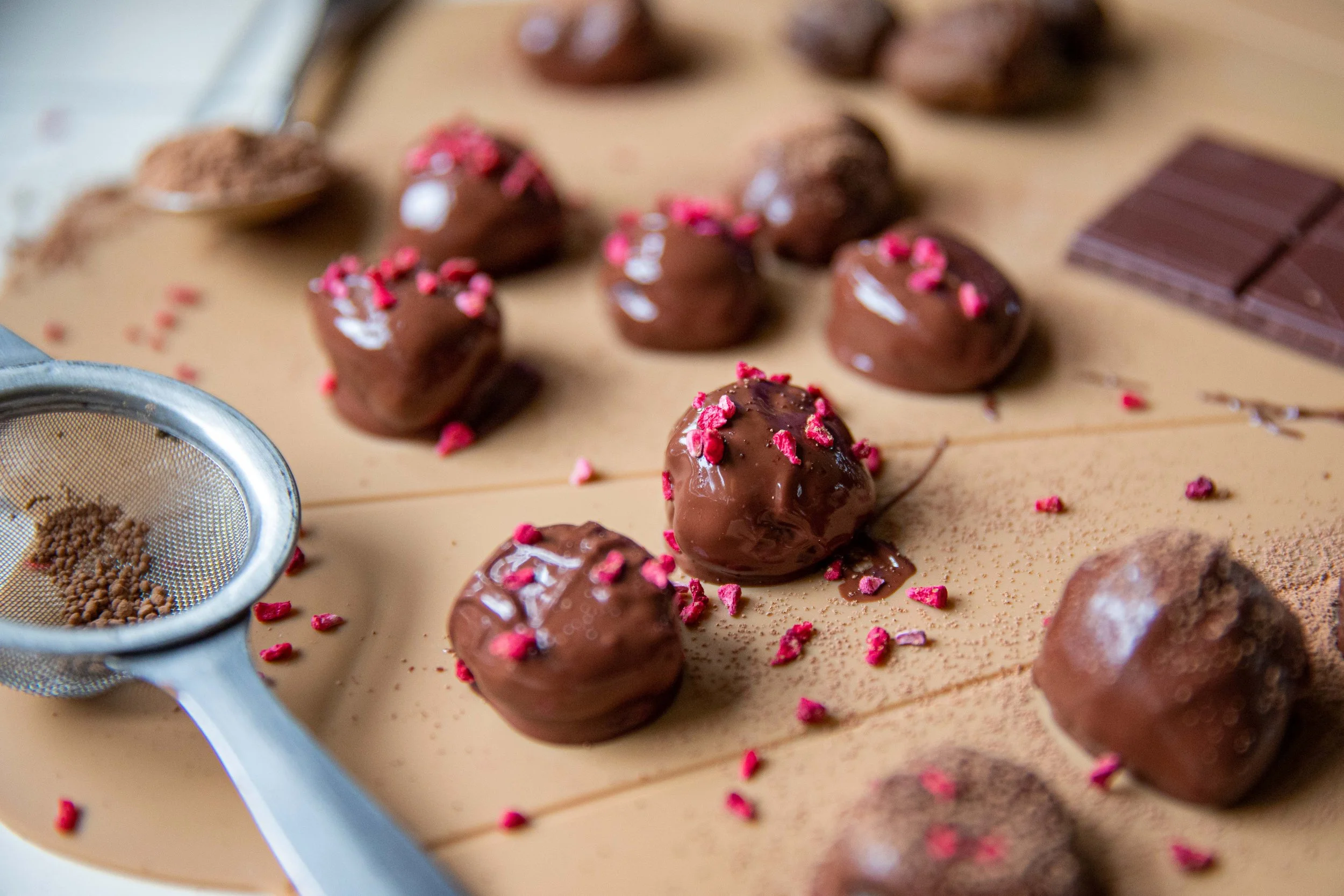 CHOCOLATE DIPPED WHOLE CHESTNUT TRUFFLES