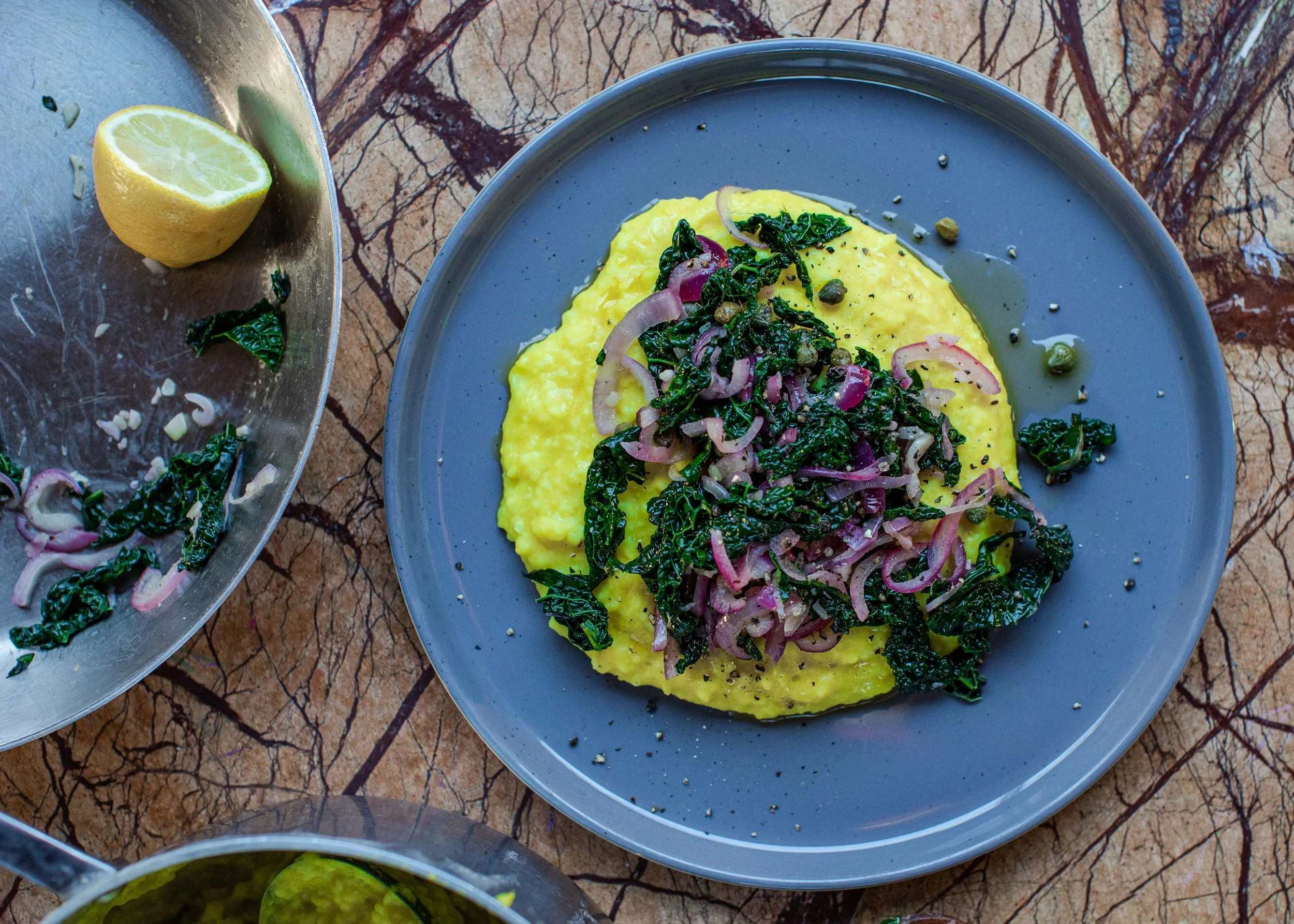 KITCHARI WITH CAVOLO NERO, LEMON, ONION AND CAPERS — Jasmine Hemsley