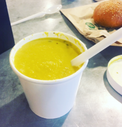 Fab Feb Friday winter warmer . Trip to Richmond WholeFoods for a yummy Cauliflower & Turmeric Soup