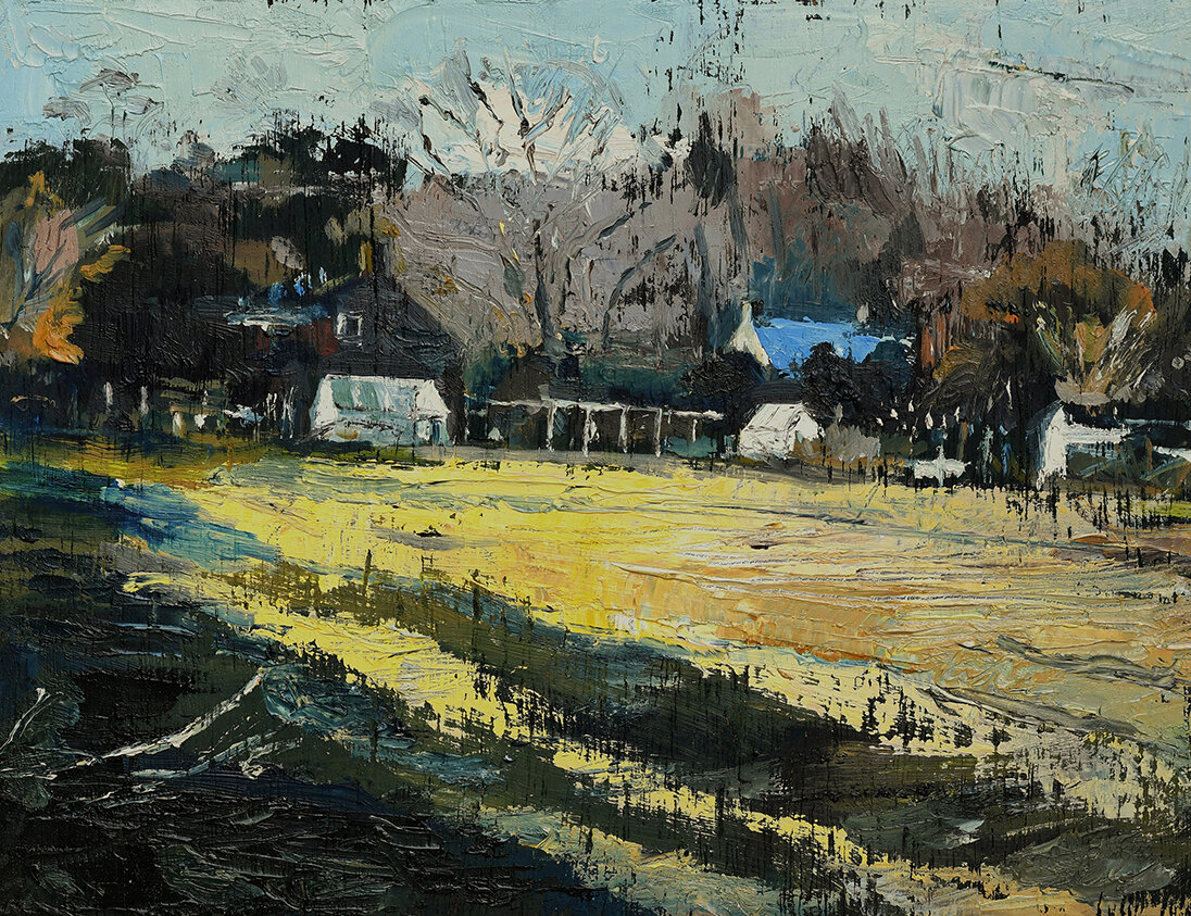 Autumn Allotment, 210x160mm, oil on board, SOLD