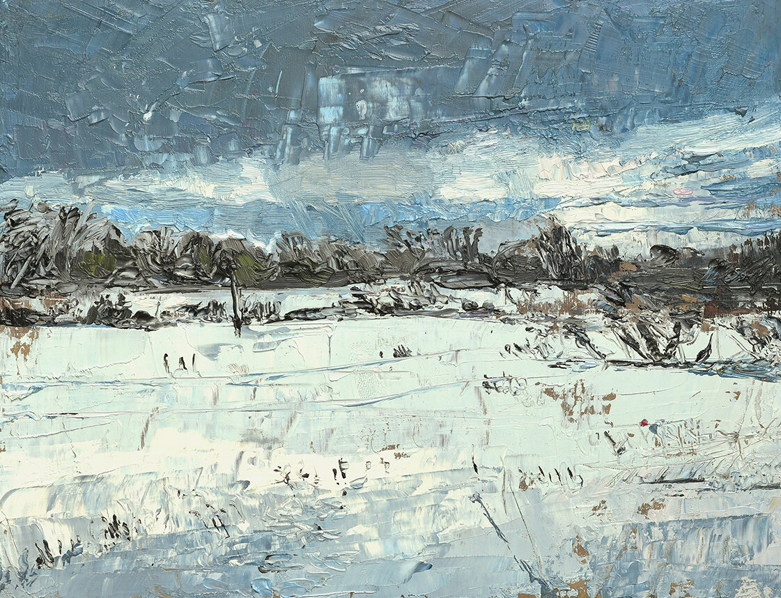 White Field, 210x160mm, oil on board, price on request