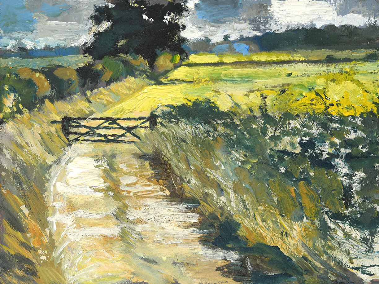 Field Path, 210x160mm, oil on board, SOLD