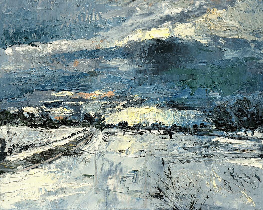 Snow Cloud 250x200mm oil on linen board, price on request